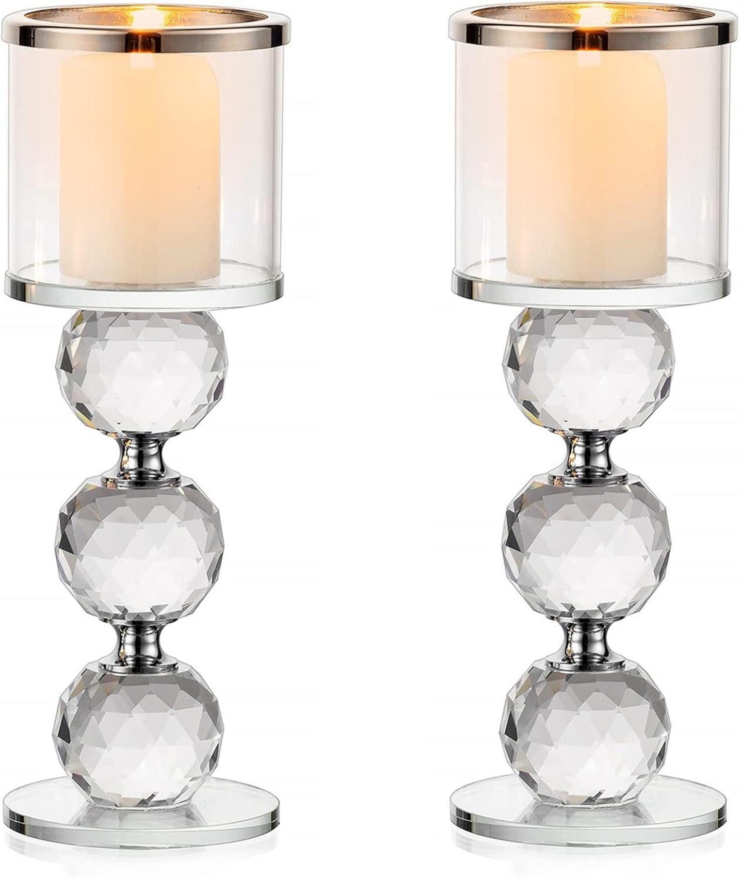LuxusKollektion Kerzenhalter Kristall Kerzenständer Set 2 günstig online kaufen