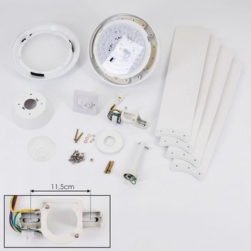hofstein Deckenventilator »Guardiella« Deckenlampe mit Ventilator aus Metall/Kunststoff in Weiß