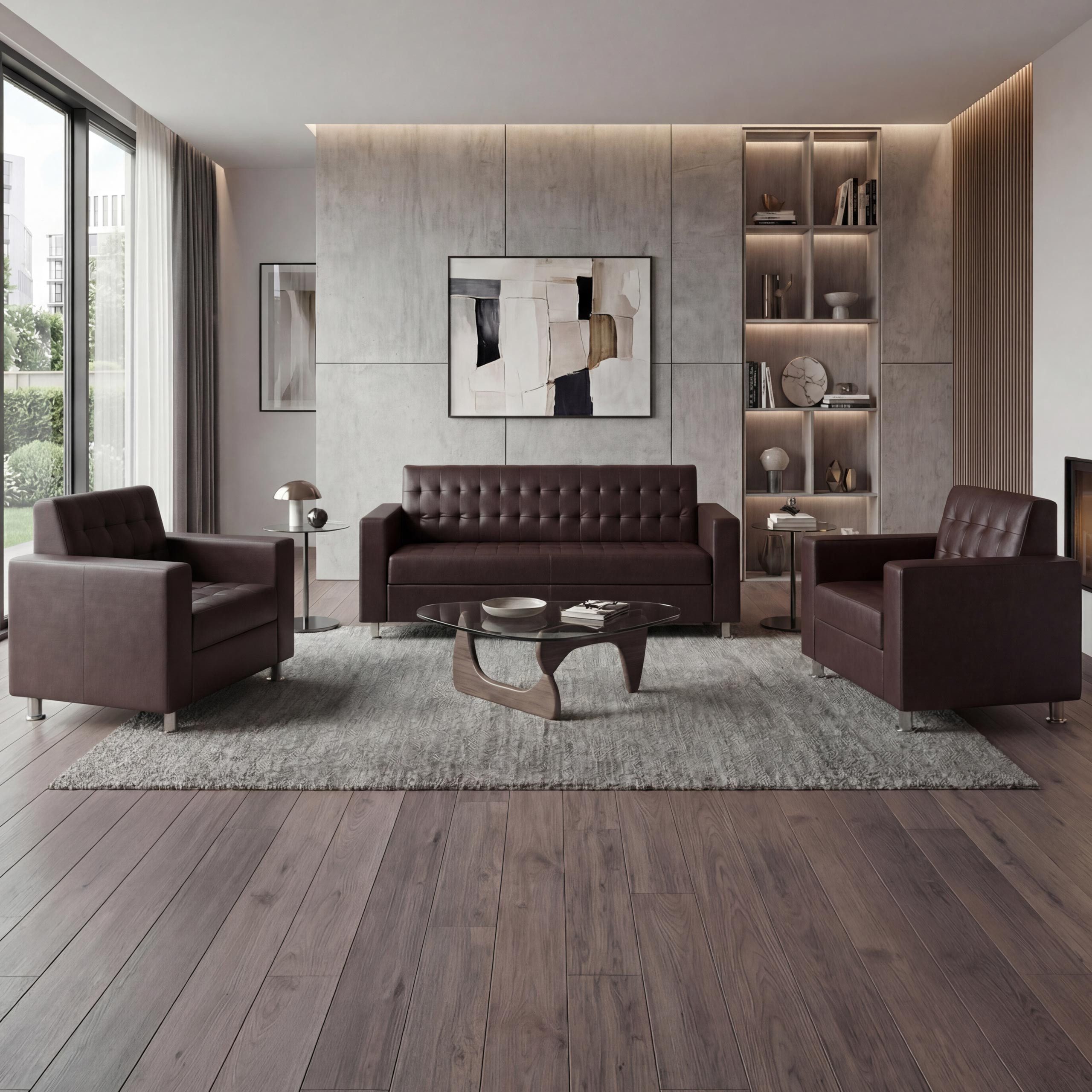 MCW Wohnlandschaft Pori-3-1-1, Set, Bodenschonende Kunststoff-Gleiter