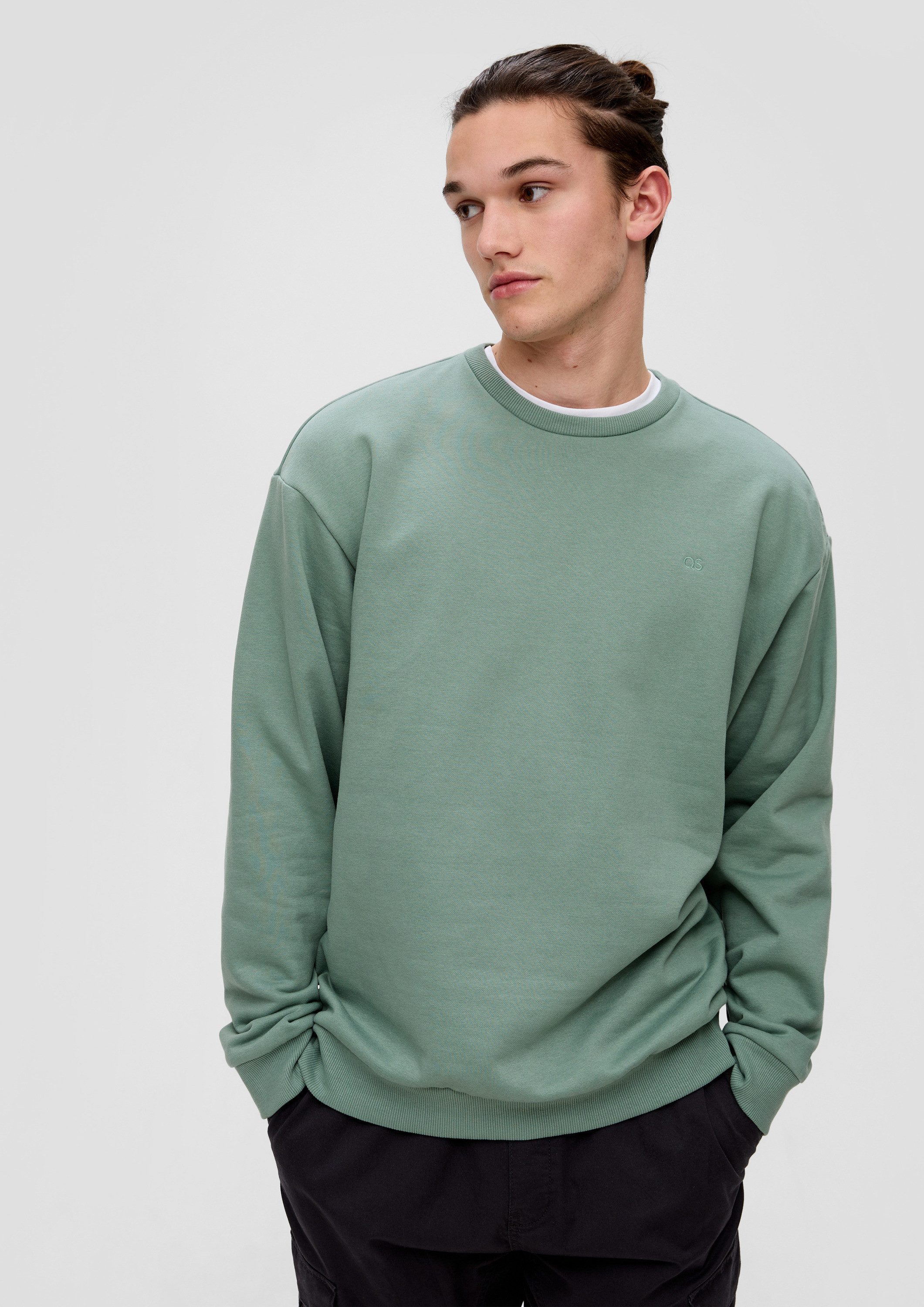 QS Sweatshirt Sweatshirt Sweatshirt mit Logo-Stickerei günstig online kaufen