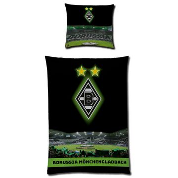 Wendebettwäsche Borussia Mönchengladbach Bettwäsche - Borussia-Park Linon / Renforcé, BERONAGE, 100% Baumwolle, 2 teilig, 135x200 + 80x80 cm