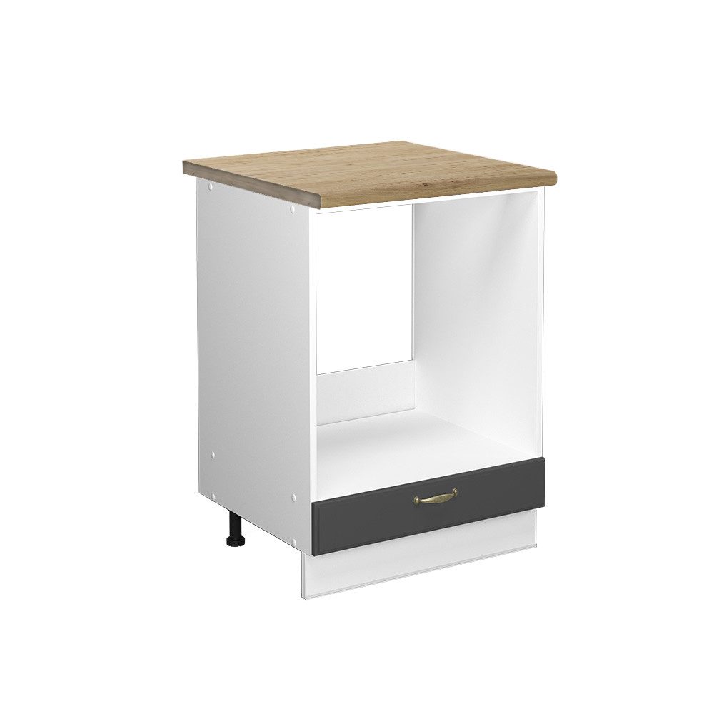 Vicco Herdumbauschrank Fame-Line, Anthrazit-Gold/Weiß, 60 cm, günstig online kaufen