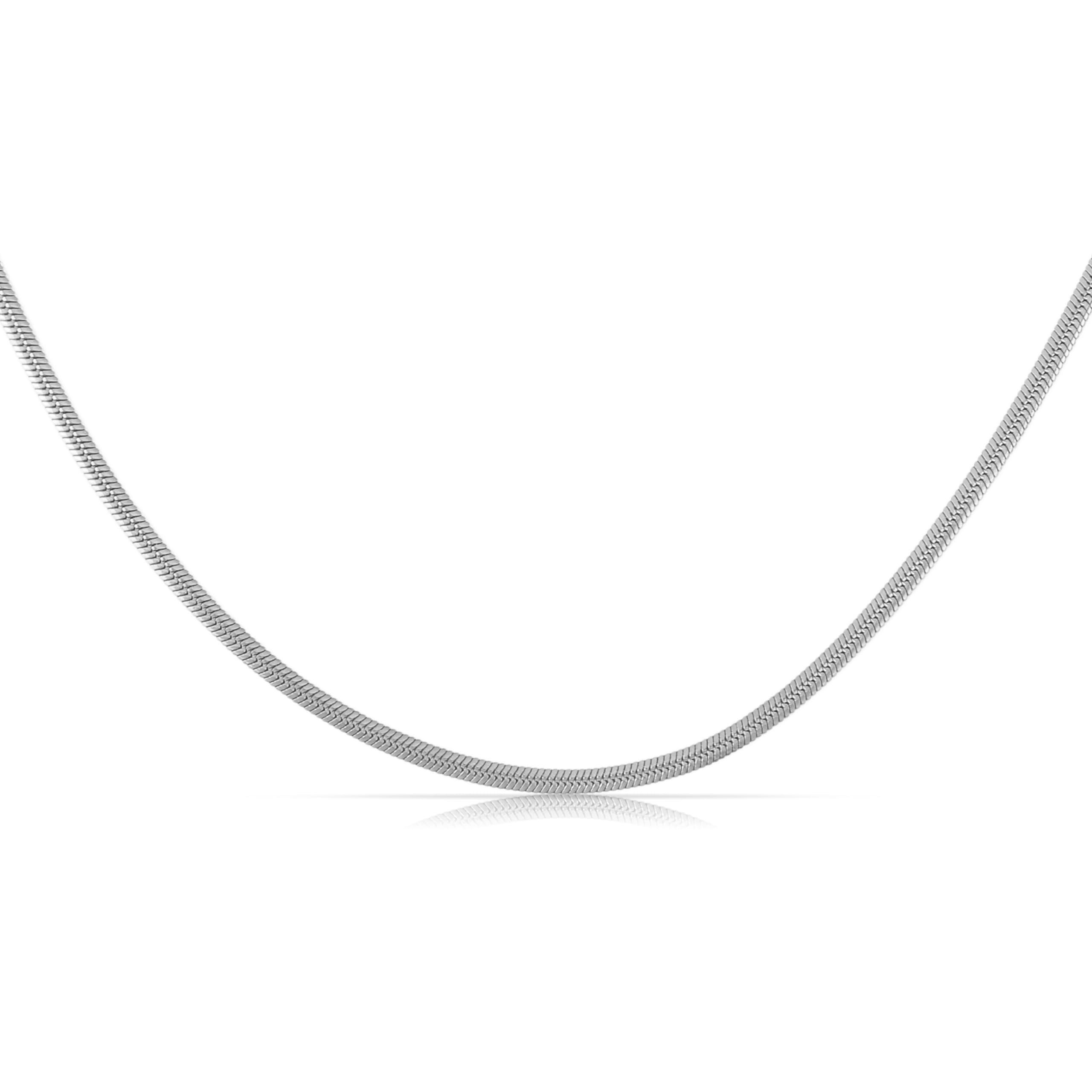 Made by Nami Brillenkette Brillenkette Damen Modern Brillenband Herren Schlangen Design, Silber, 70cm