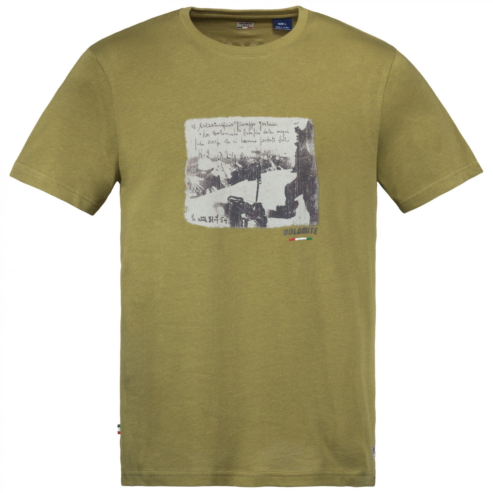 Herren Dolomite Dolomite Graphic Chalice M T-shirt Expedition Green Tec T-Shirt Khaki