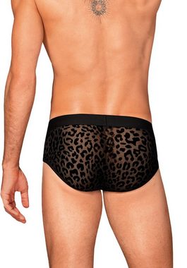 Obsessive Slip Männer Slip mit Leopardenmuster - schwarz