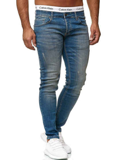 Code47 Skinny-fit-Jeans Code47 Designer Herren Jeans Hose Regular Skinny Fit Jeanshose Basic