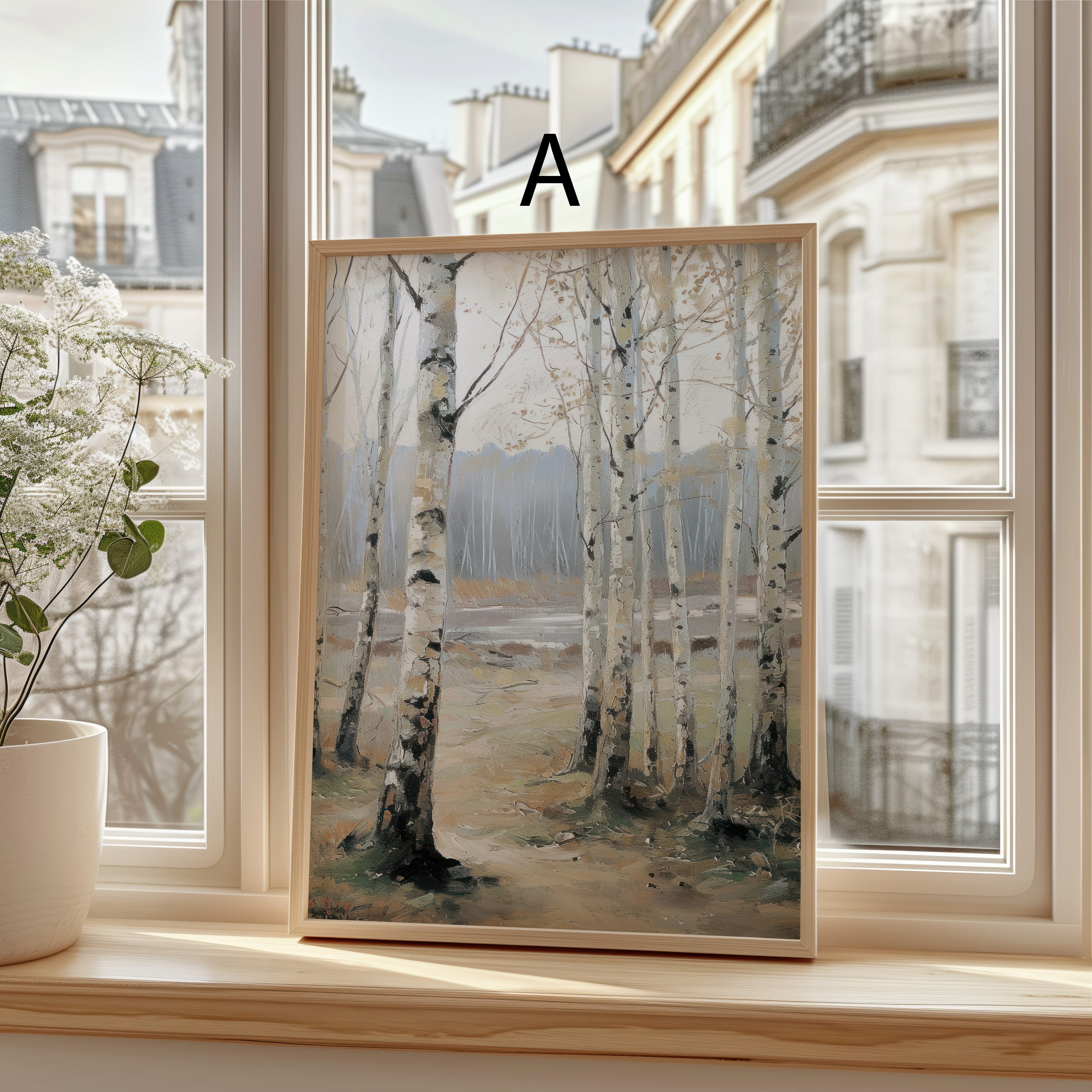 JUSTGOODMOOD Poster Moderne Vintage Kunst Geschenkidee Wald Blumen Figuren Klassische Wand, B (1 St)
