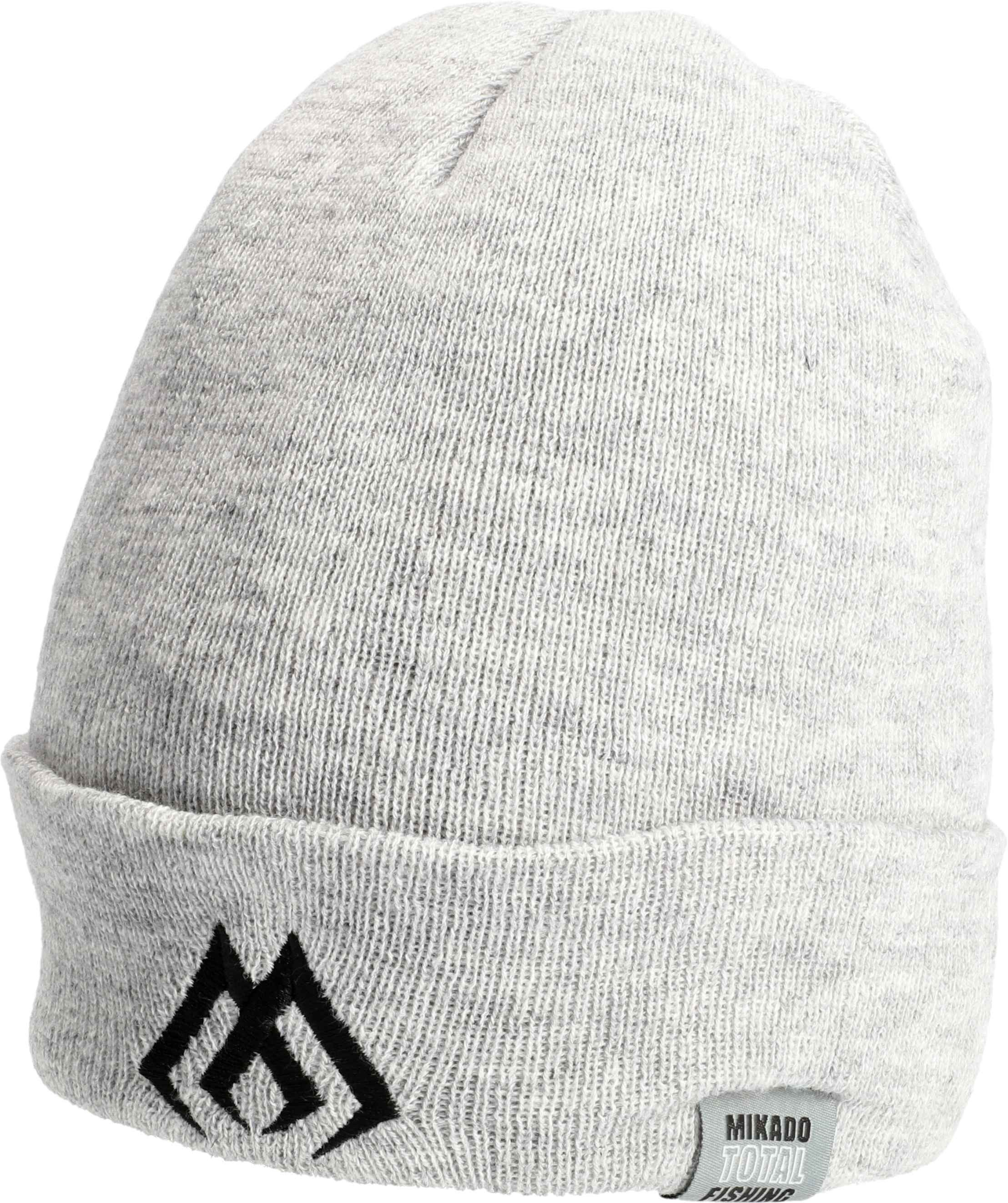 MIKADO Total Fishing Beanie Wintermütze Beanie Grau von Mikado Herren Damen Unisex Mütze warm Angenehmer und besonders warmes Nylon Material