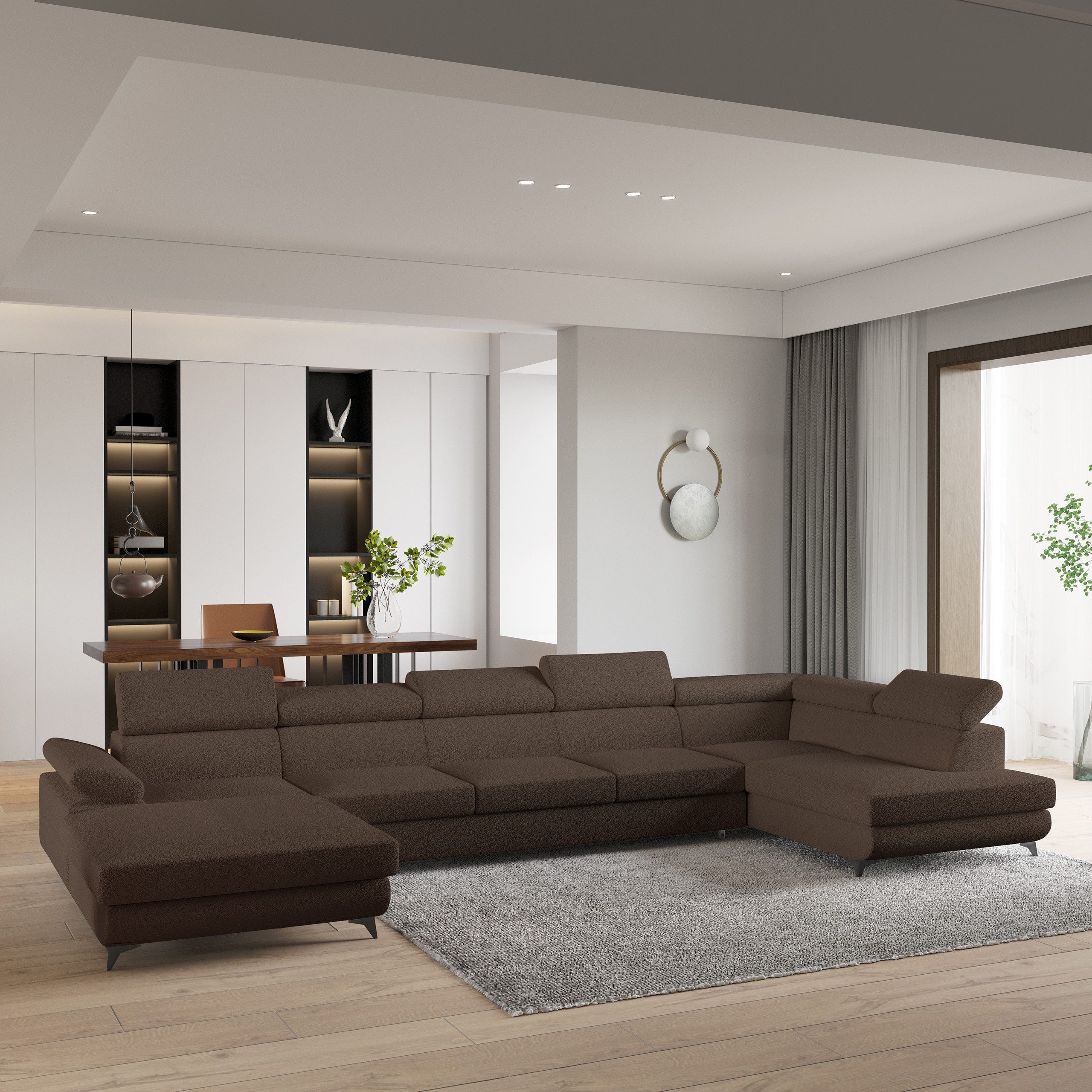 Masseno Ecksofa MONTIVA mit Schlaffunktion U-Form, günstig online kaufen