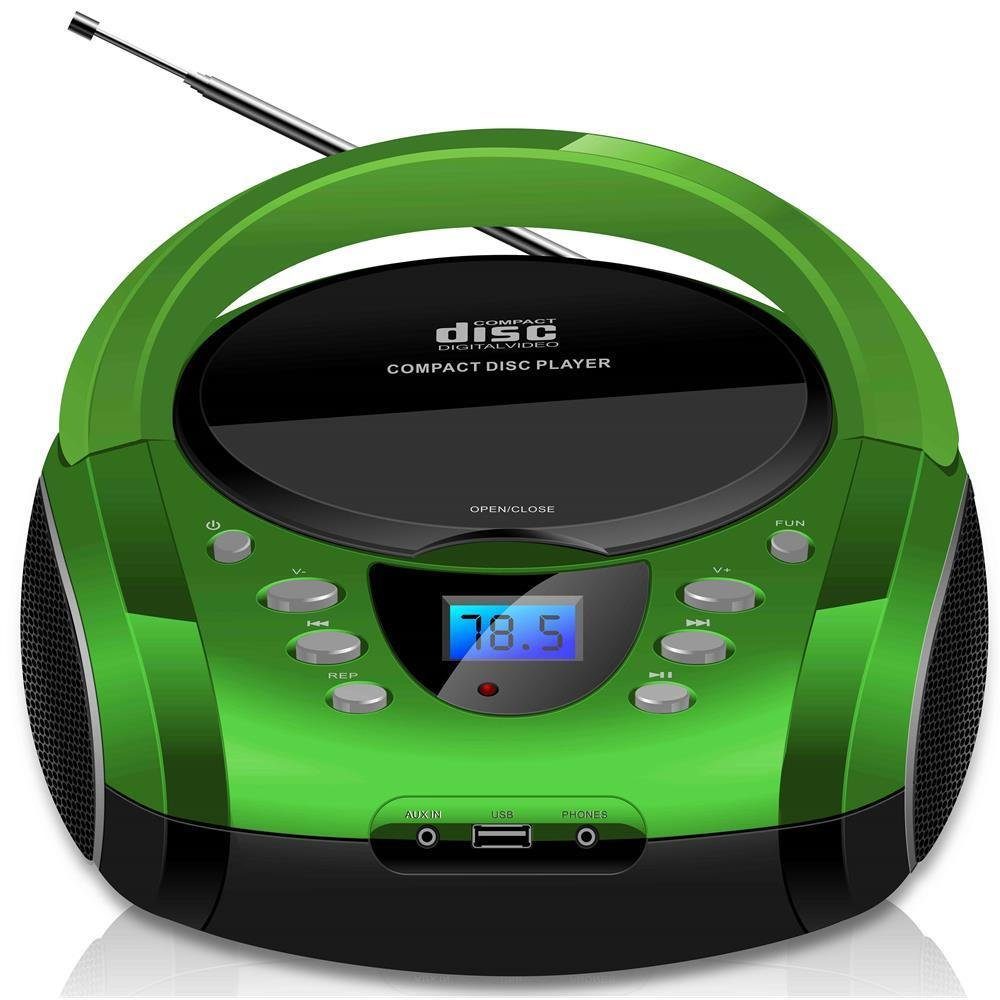 Cyberlux USB) MP3 CD (CD, CL-700 tragbar, tragbarer Player Kinder FM Musikbox, Boombox, CD-Player mit Radio