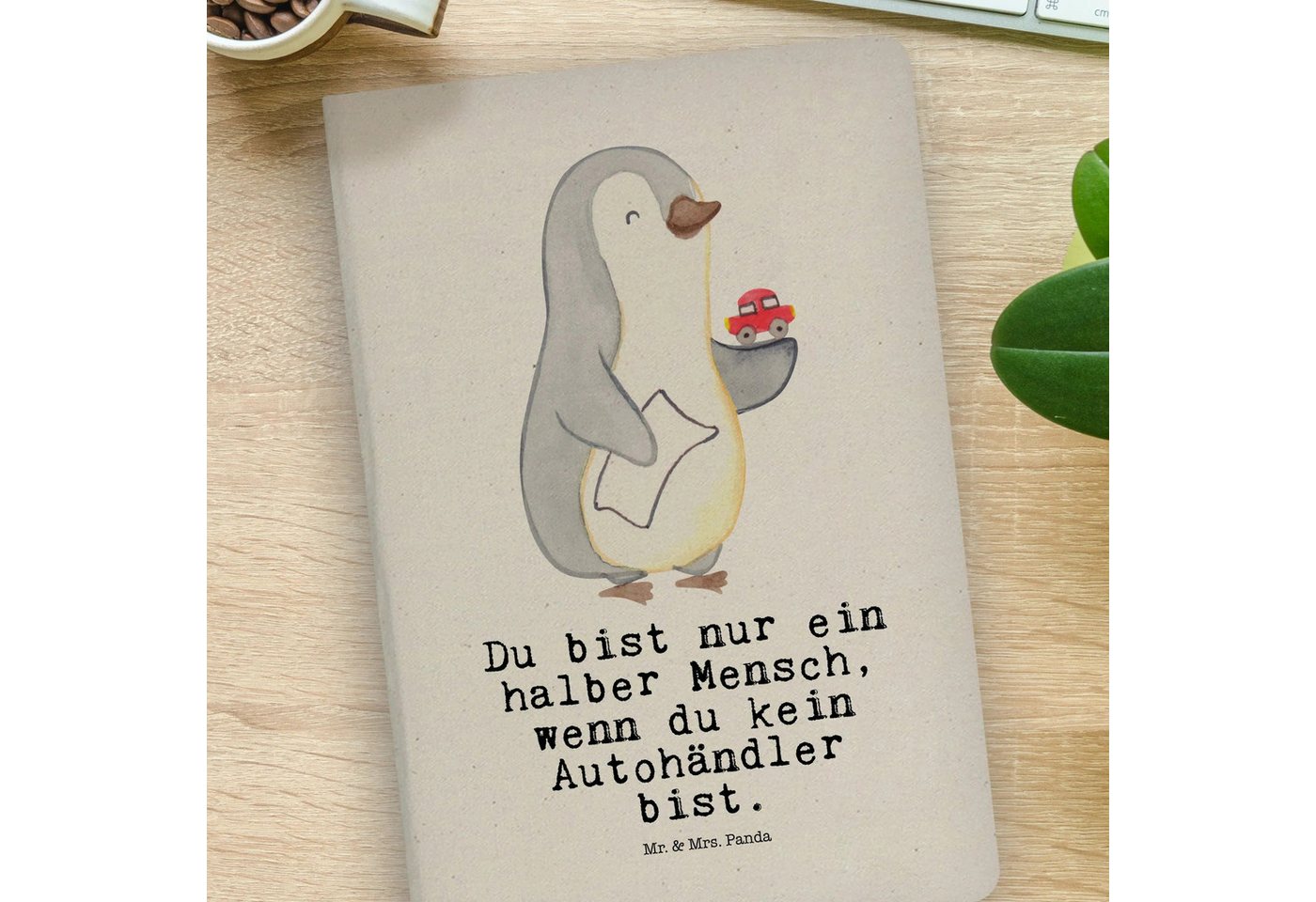 Thumbnail - Mr. & Mrs. Panda Notizbuch Autohändler Herz - Transparent - Geschenk, Kollege, DIN A4 Planer, Au Mr. & Mrs. Panda, Kreat...