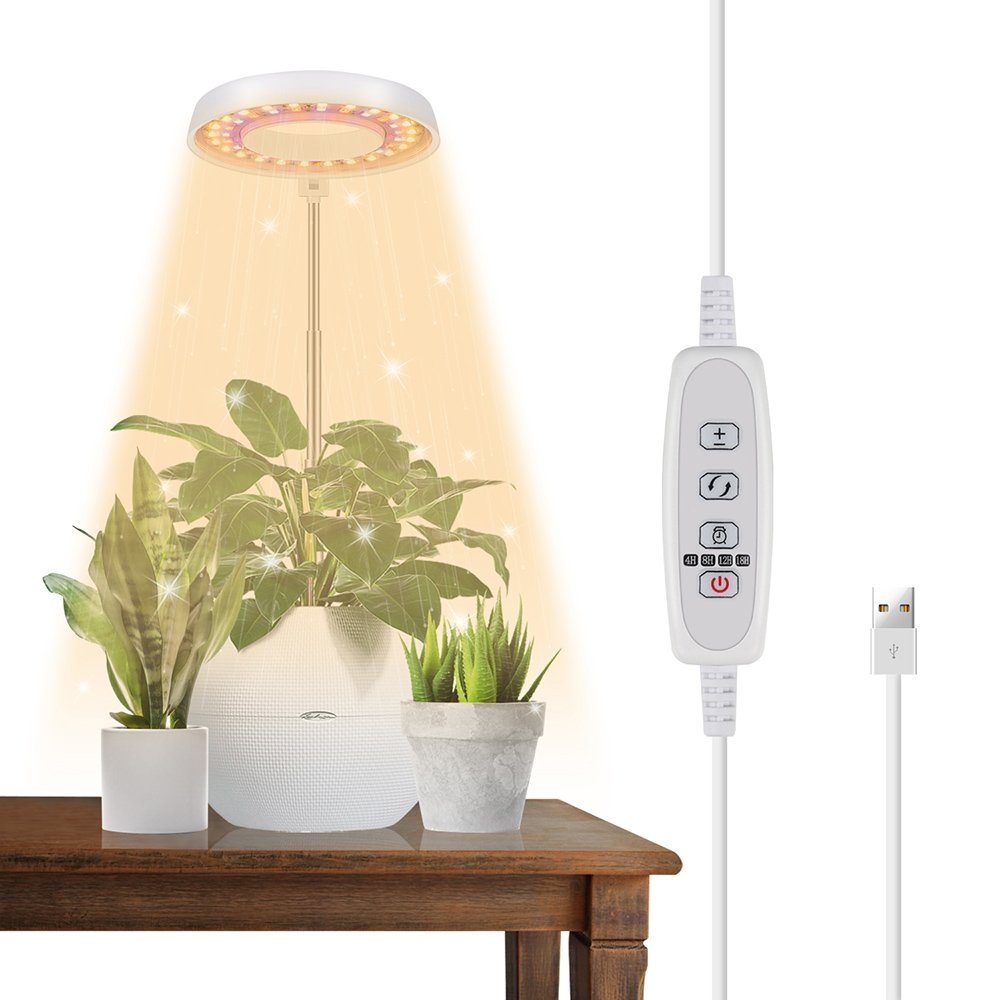 Rosnek Pflanzenlampe Halo, Vollspektrum, Auto Timer, günstig online kaufen
