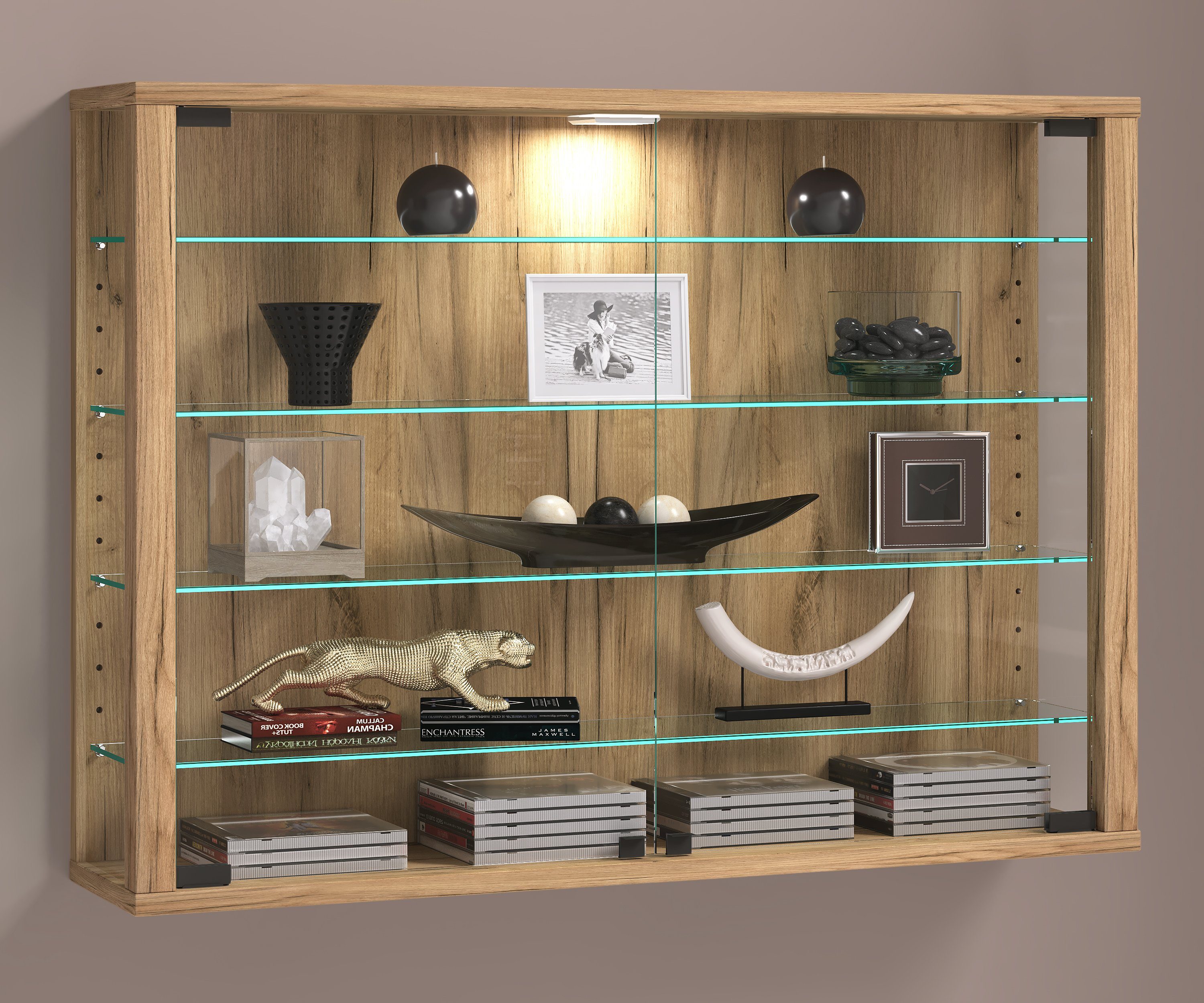VCM Hängevitrine Wandvitrine Hängevitrine Glasvitrine Vitrosa L