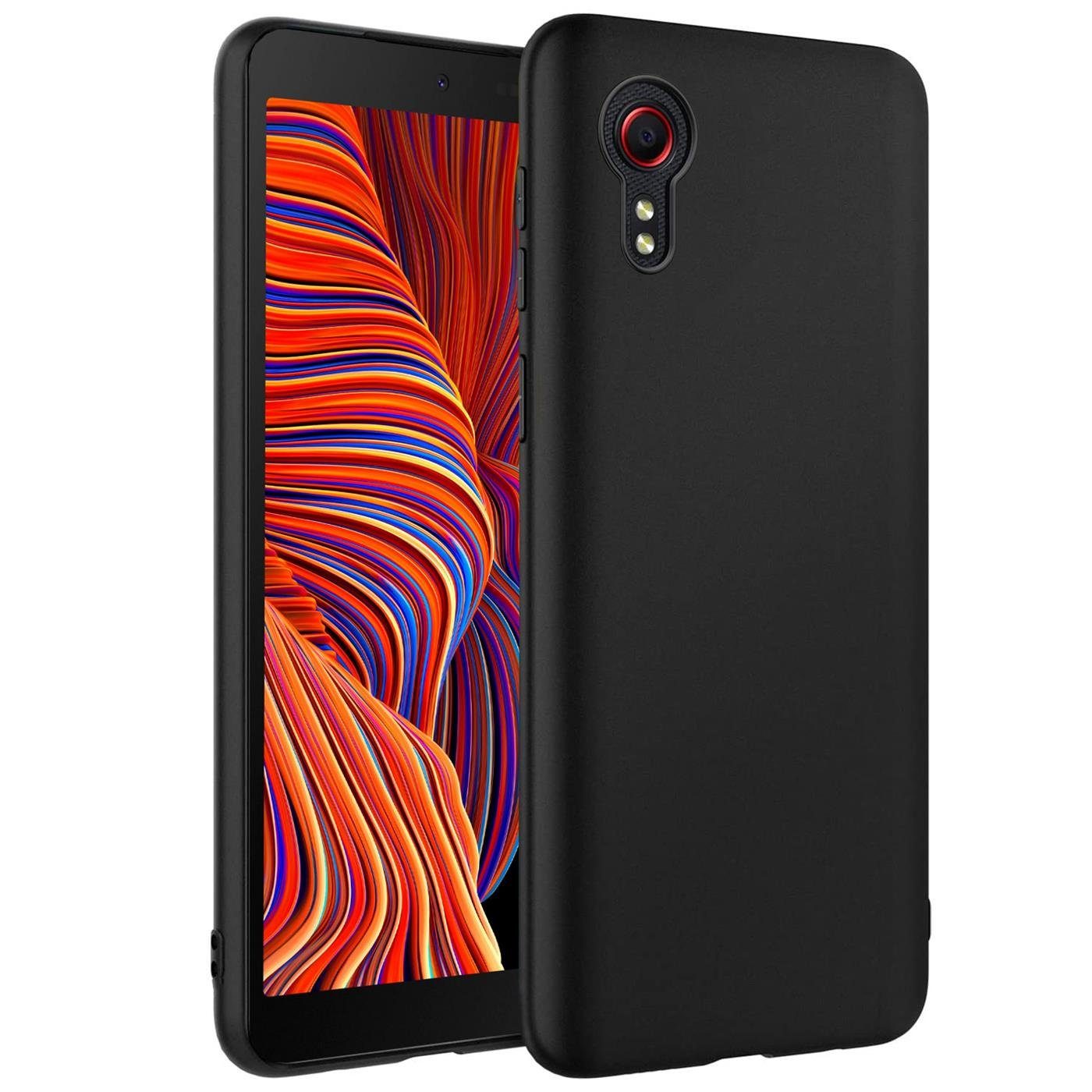 CoolGadget Handyhülle Black Series Handy Hülle für Samsung Galaxy XCover 5 5,3 Zoll, Edle Silikon Schlicht Robust Schutzhülle für Samsung XCover 5 Hülle