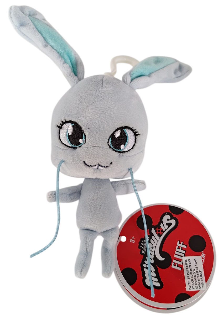 Miraculous Plüschfigur Miraculous Ladybug Kwami Fluff Hase Plüsch-Anhänger 12,7 cm mit Clip
