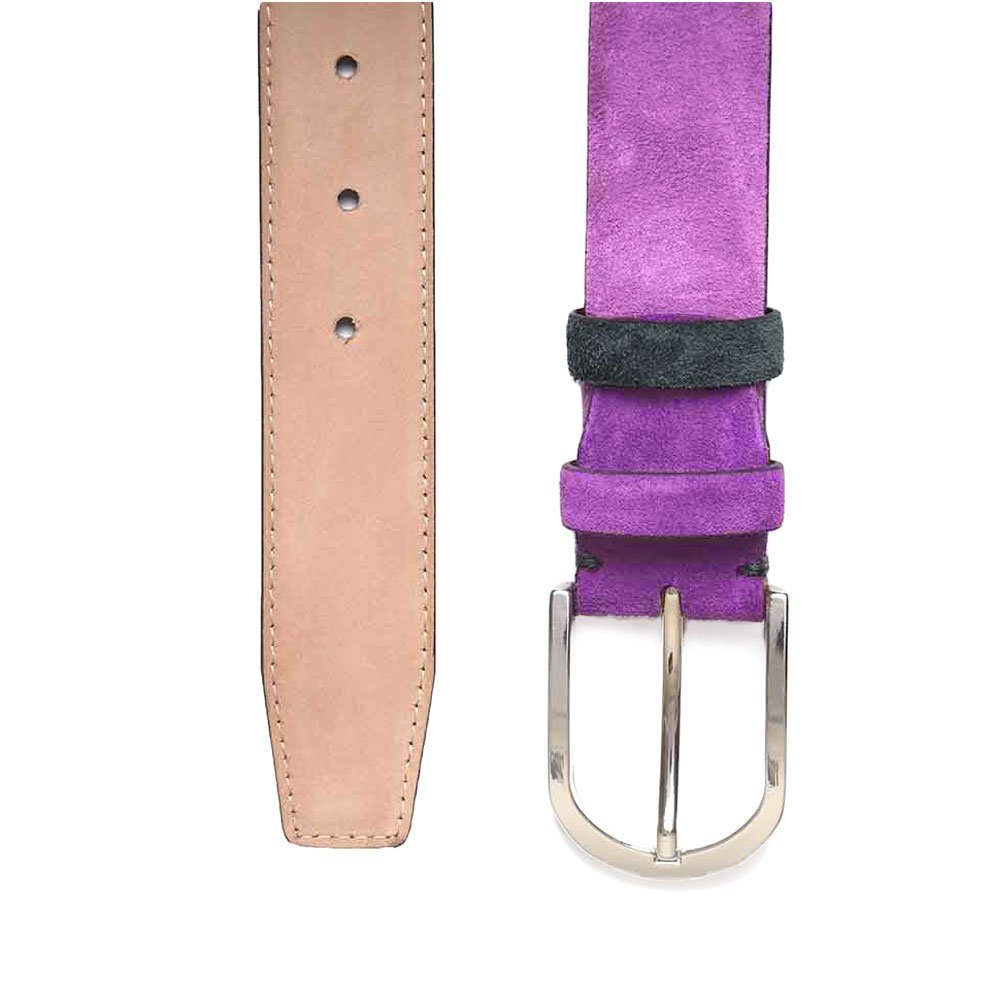 BGENTS Ledergürtel Veloursledergürtel mit Sattlerstich-Detail und günstig online kaufen
