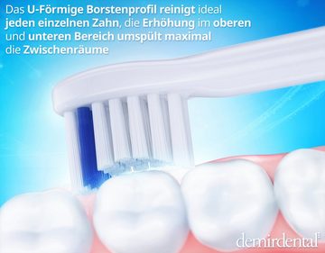 demirdental Aufsteckbürsten passend für Philips Sonicare Ersatzbürsten, Mini, Medium, Weiß, HX4084m/HX4088m