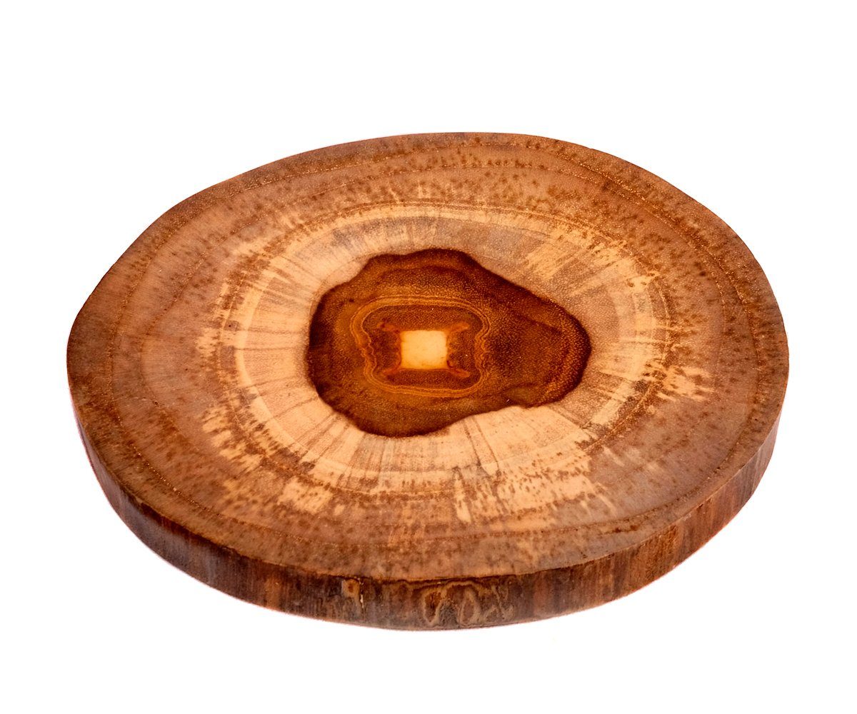 Glasuntersetzer Design Echtholz Untersetzer Baumscheibe Tablett ⌀ 11 cm
