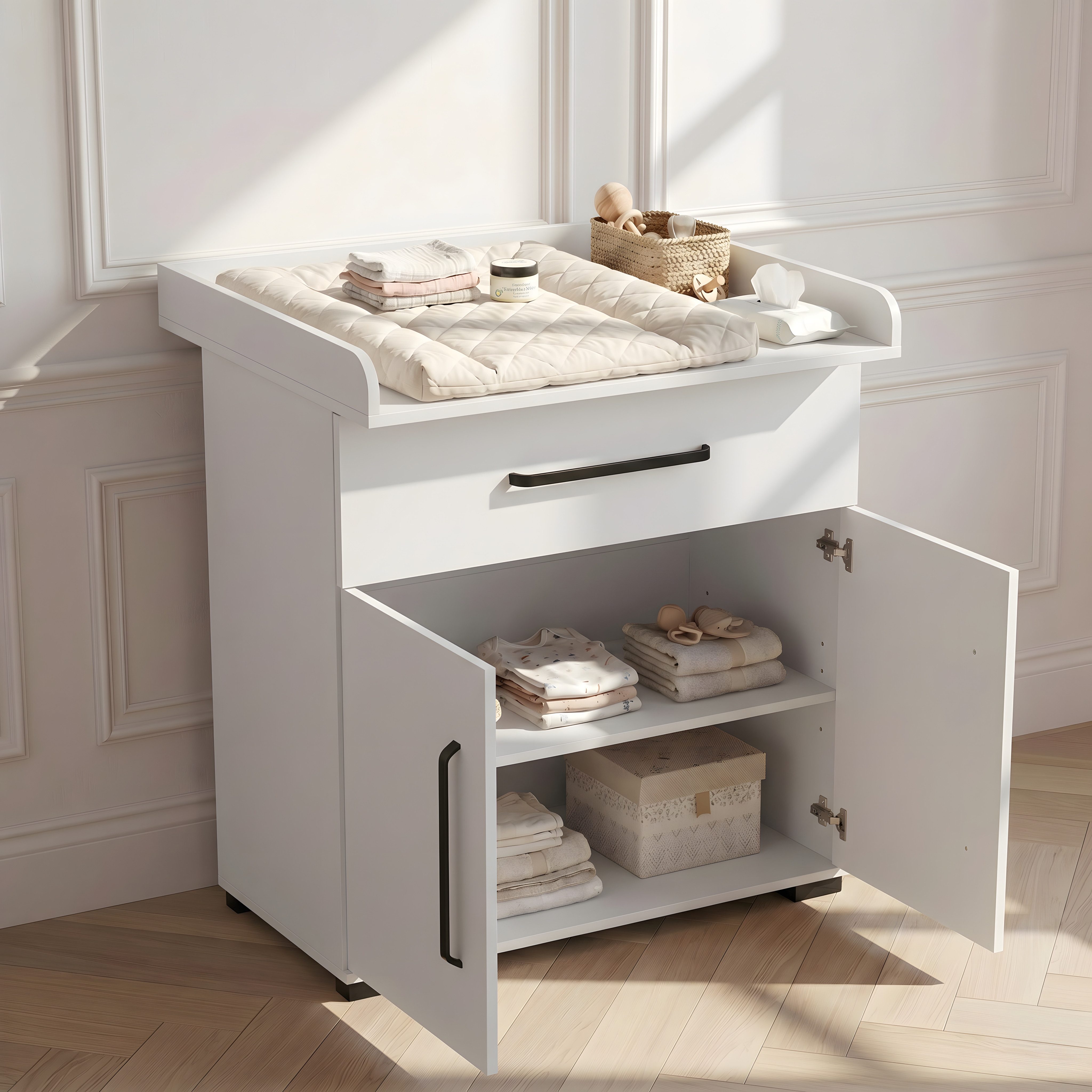 arthur berndt Wickelkommode Essentials, Made in Germany, Soft-Close Schubkasten, Metallgriffe