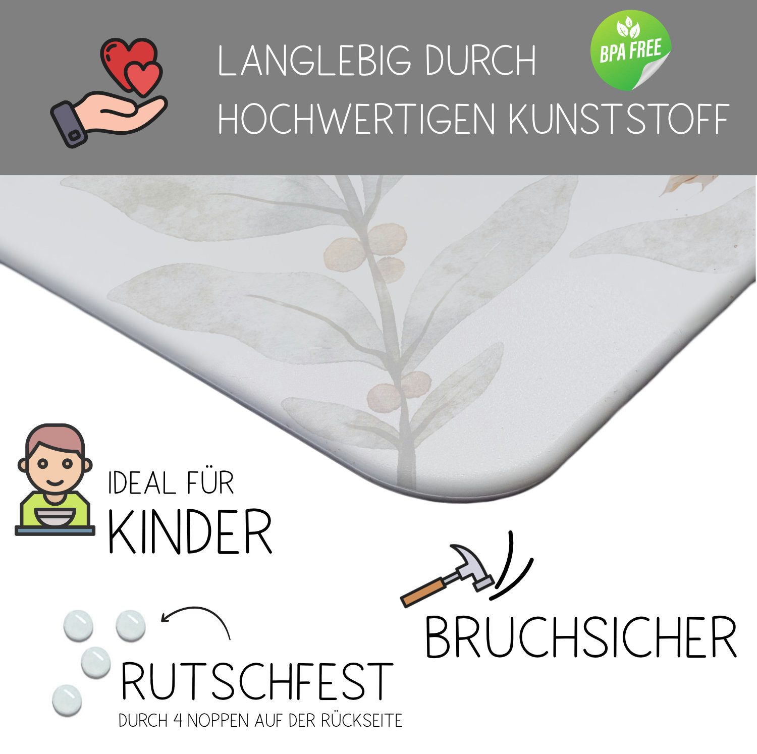 GEDALABELS Star Wars Frühstücksbrett – 23,5 x 14 cm | Melamin-Brettchen Mit Anti-Rutsch-Noppen – Spülmaschinengeeignet