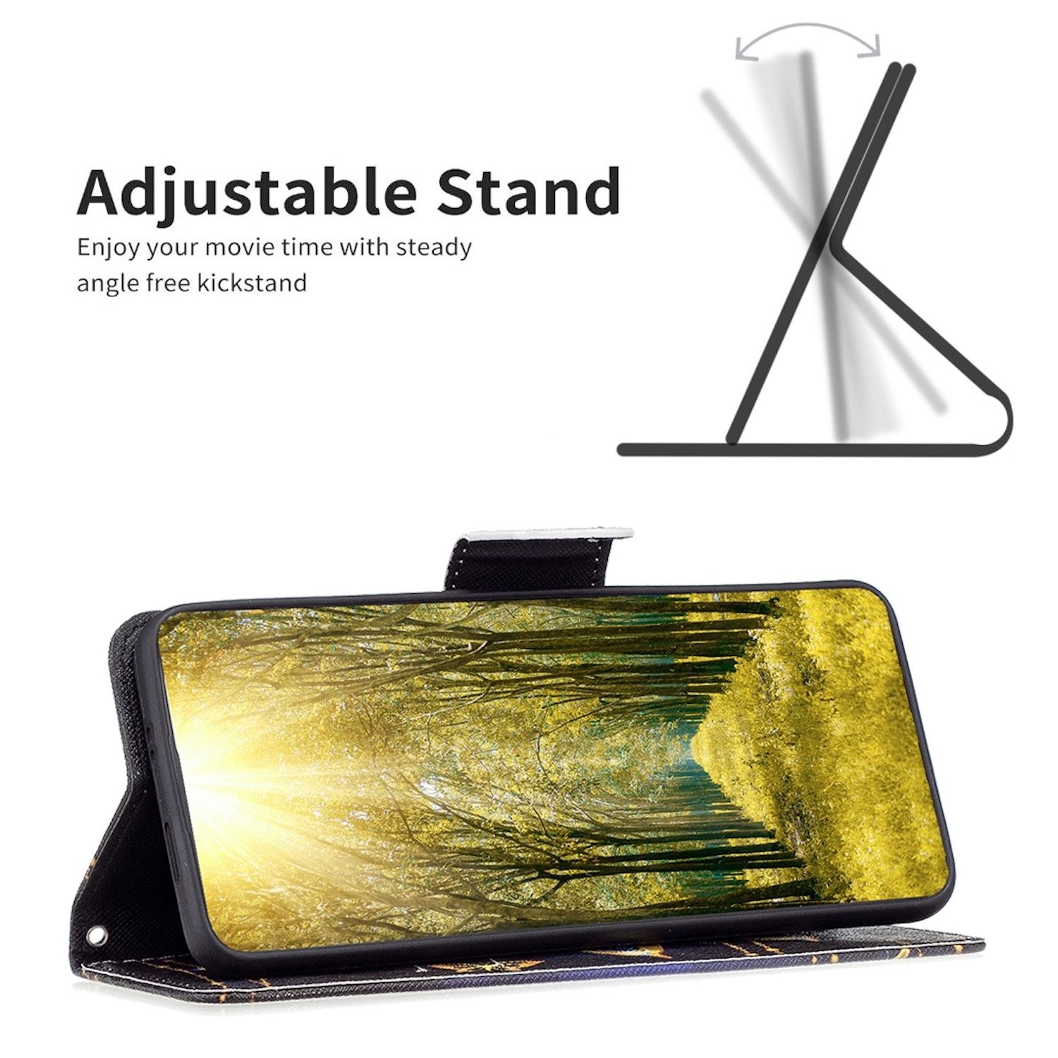 Wigento Handyhülle Für Honor 200 Lite Kunstleder Handy Schutz Tasche Hülle Book Motiv 6