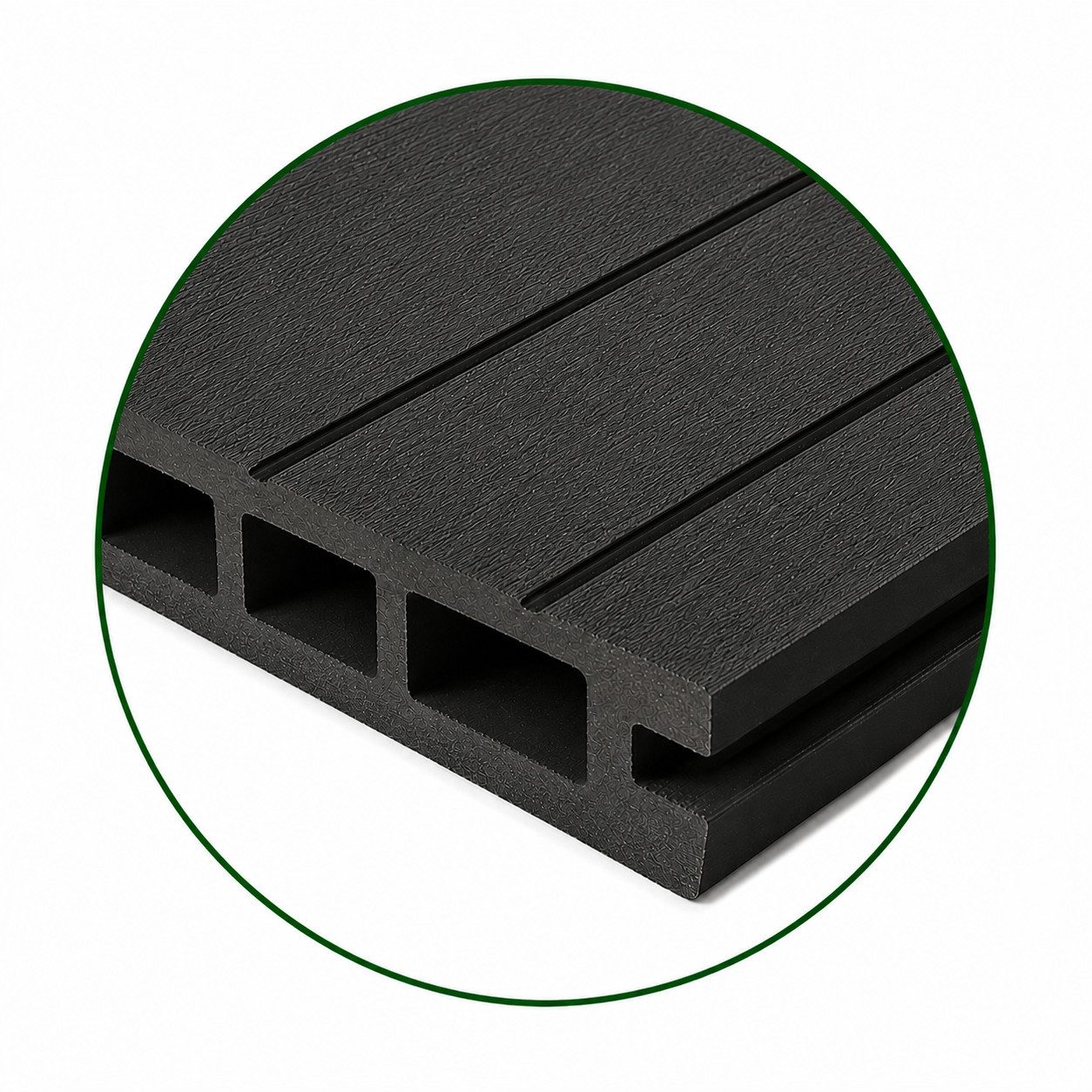 WPC Profi Terrassendielen WPC Terrassendiele Hohlkammer MUSTER 15 cm anthrazit, (Hohlkammerdiele, Musterstück 15 cm)
