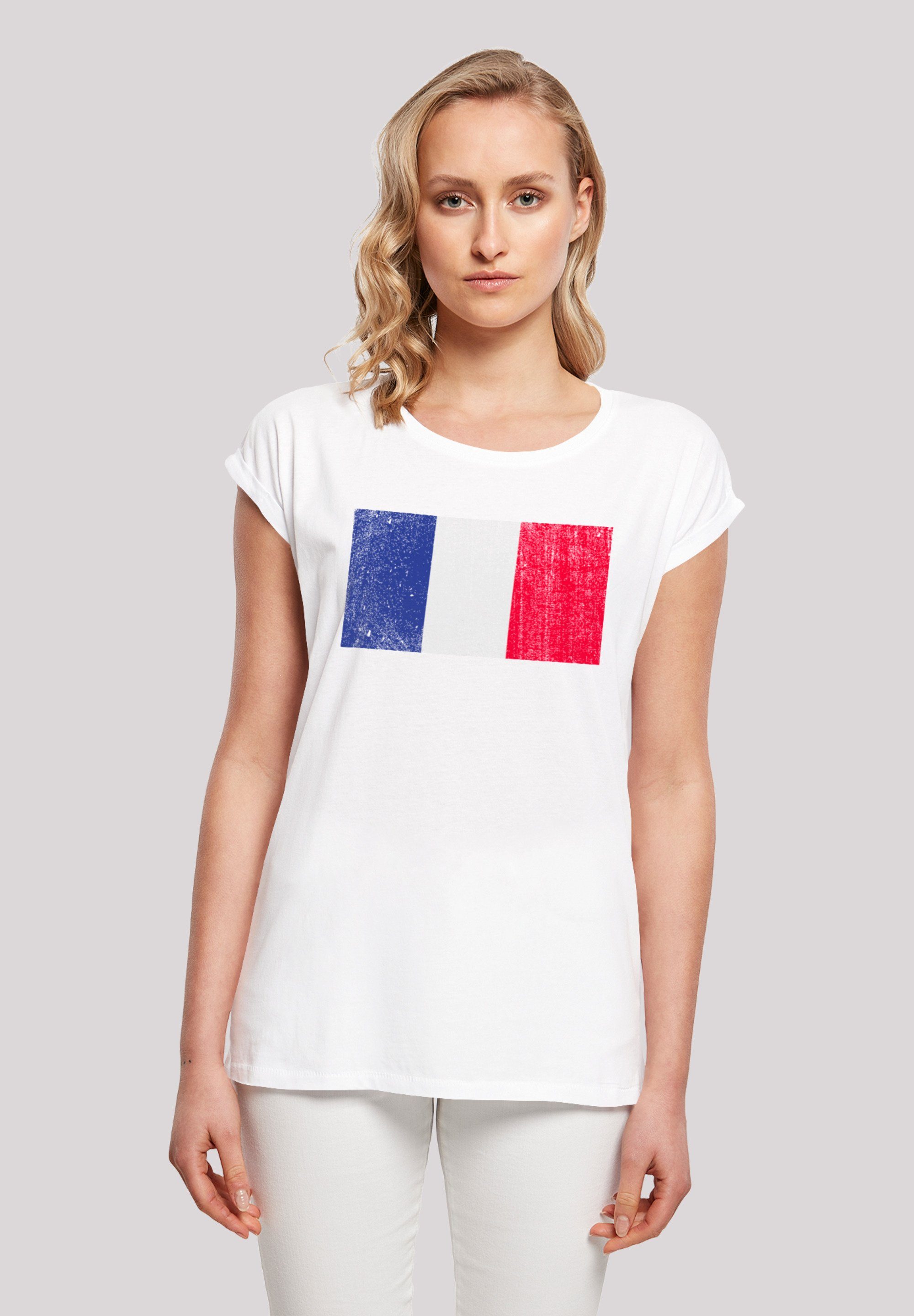 F4NT4STIC T-Shirt "France Frankreich Flagge distressed", Print günstig online kaufen