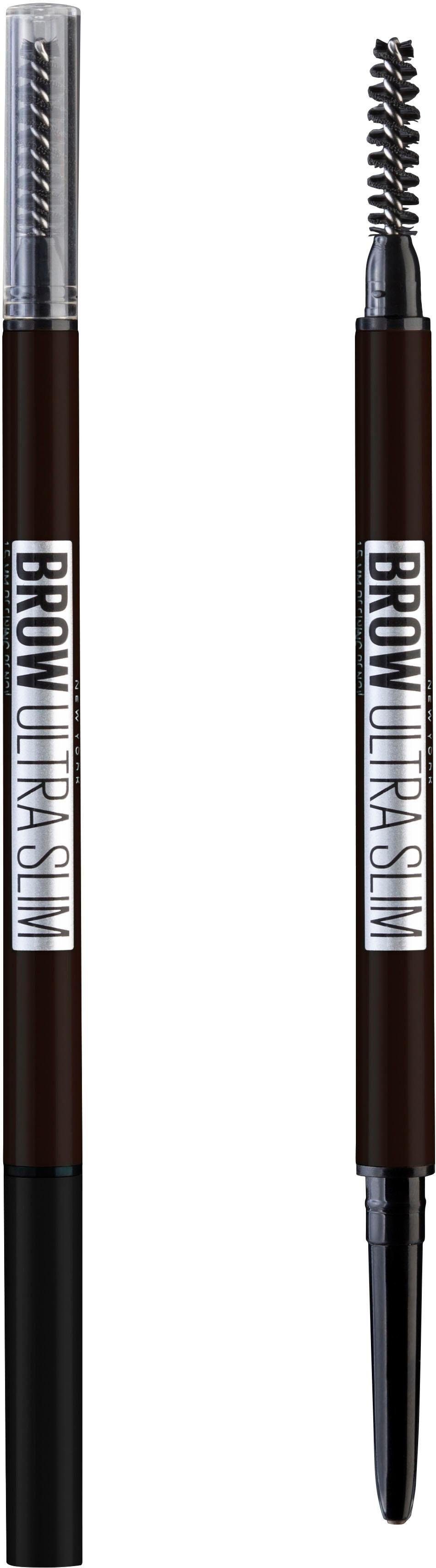 MAYBELLINE NEW YORK Augenbrauen-Stift BROW ULTRA SLIM LINER, lässt sperrliche und formlose Augenbrauen voller wirken