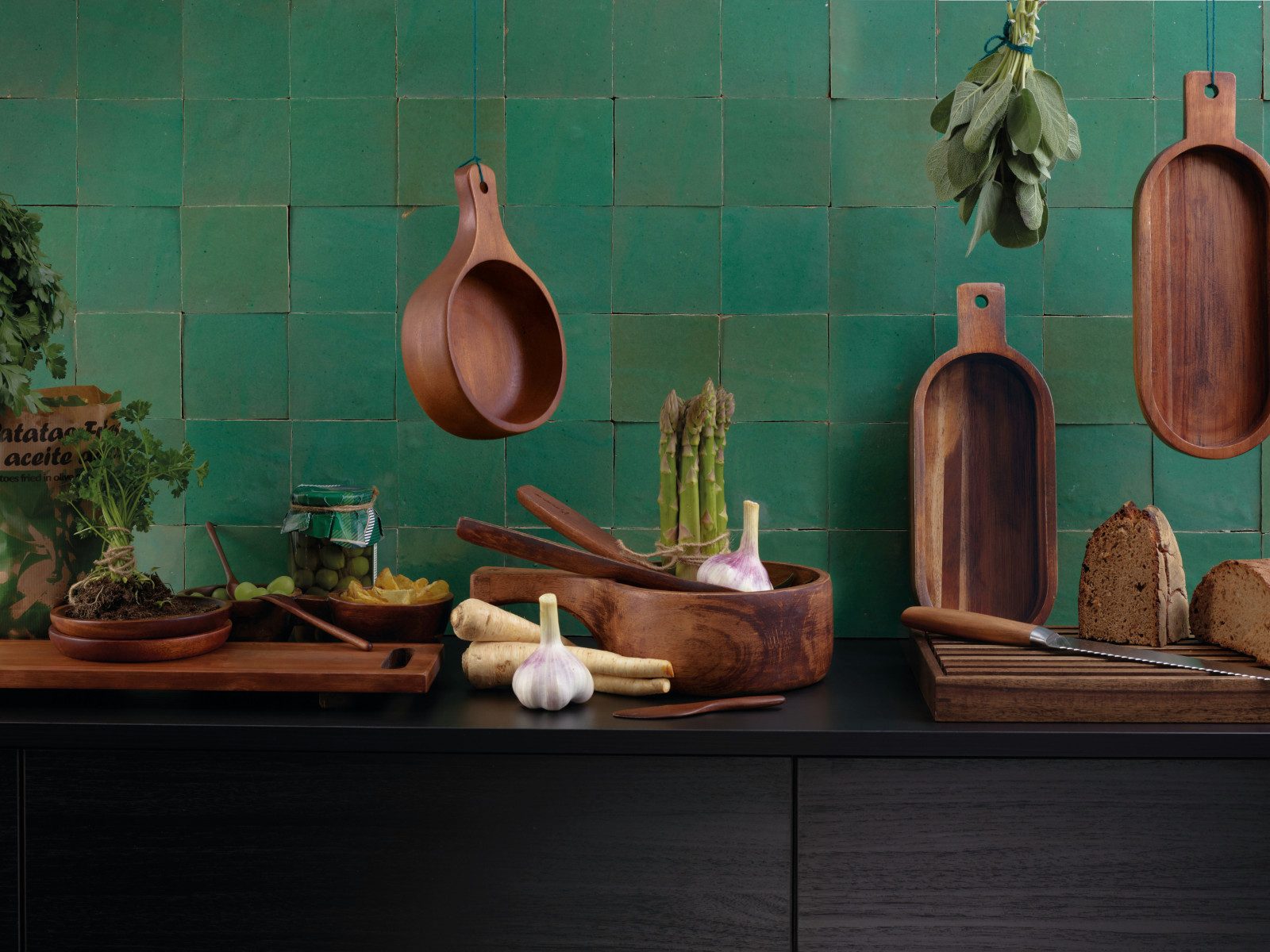 ASA SELECTION Teelöffel Selection wood Teemaßlöffel Akazie dunkel 13cm, Besteck