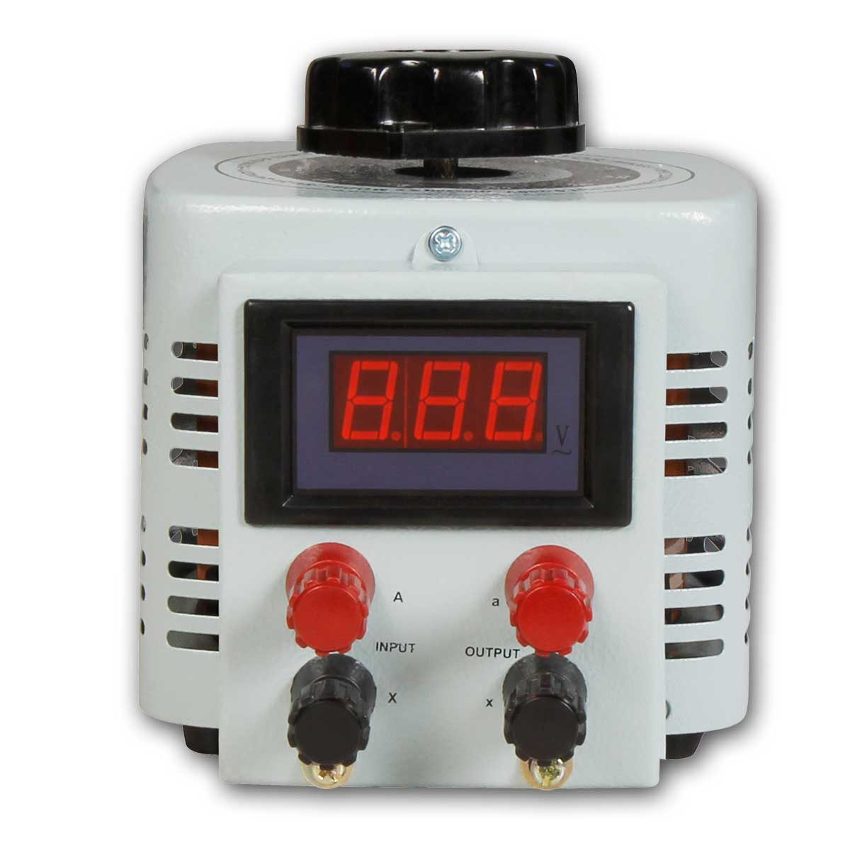 McPower Ringkern-Stelltrafo "V-2000 LED" 0-250V 2A 500W Labor-Netzteil