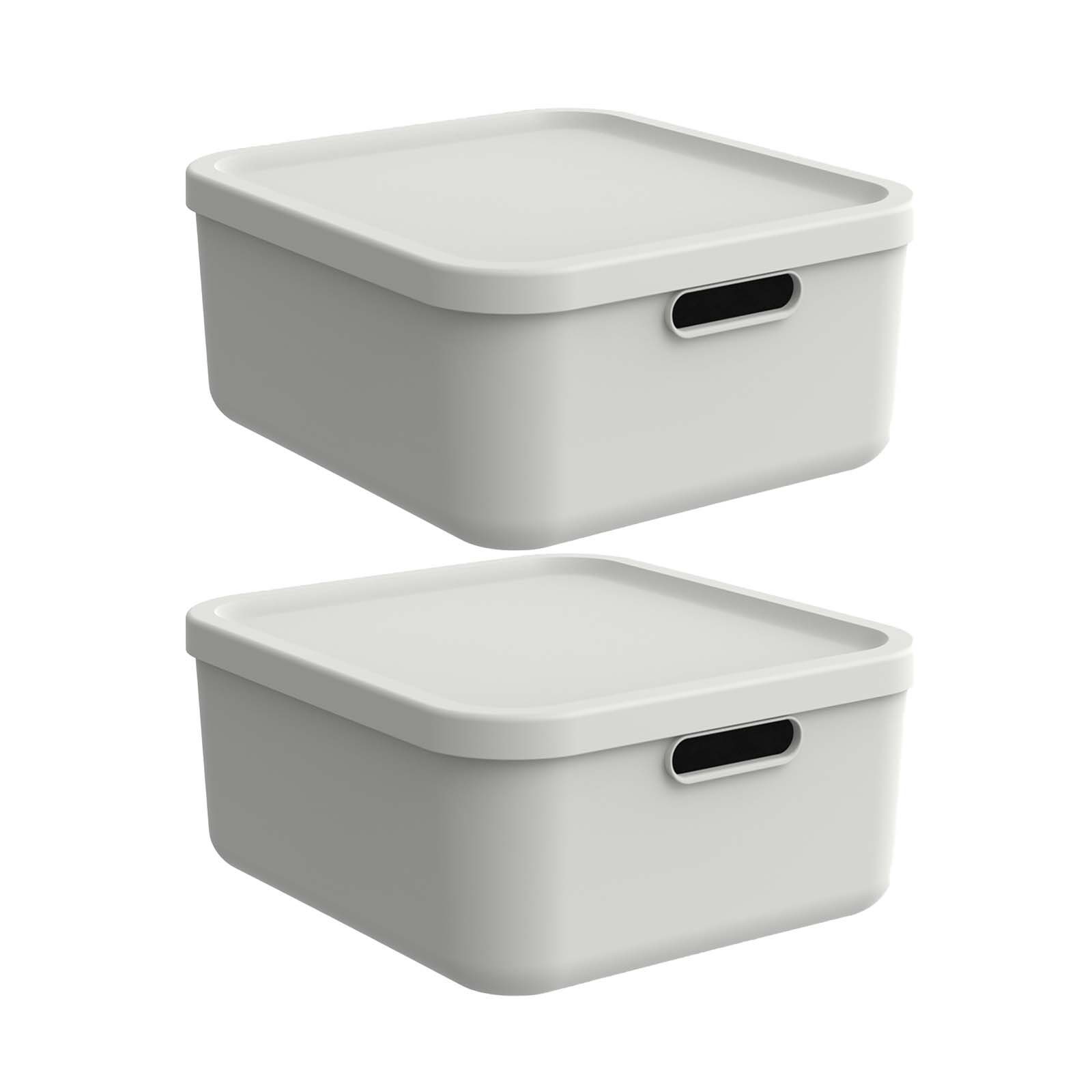 ROTHO Aufbewahrungsbox Albula Light 2er-Set Aufbewahrungskiste 20l (Aufbewahrungsboxenset, 2er-Set)