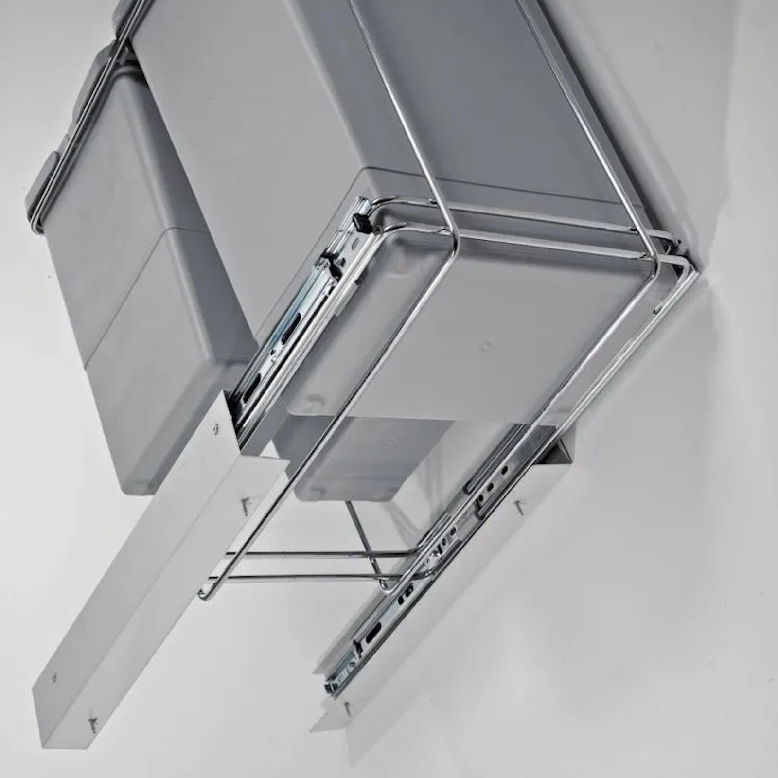 SO-TECH® Mülleimer Abfallsammler Ecofil 8+8L mit Deckel, Vollauszug Bodenmontage für Korpus ab 30 cm