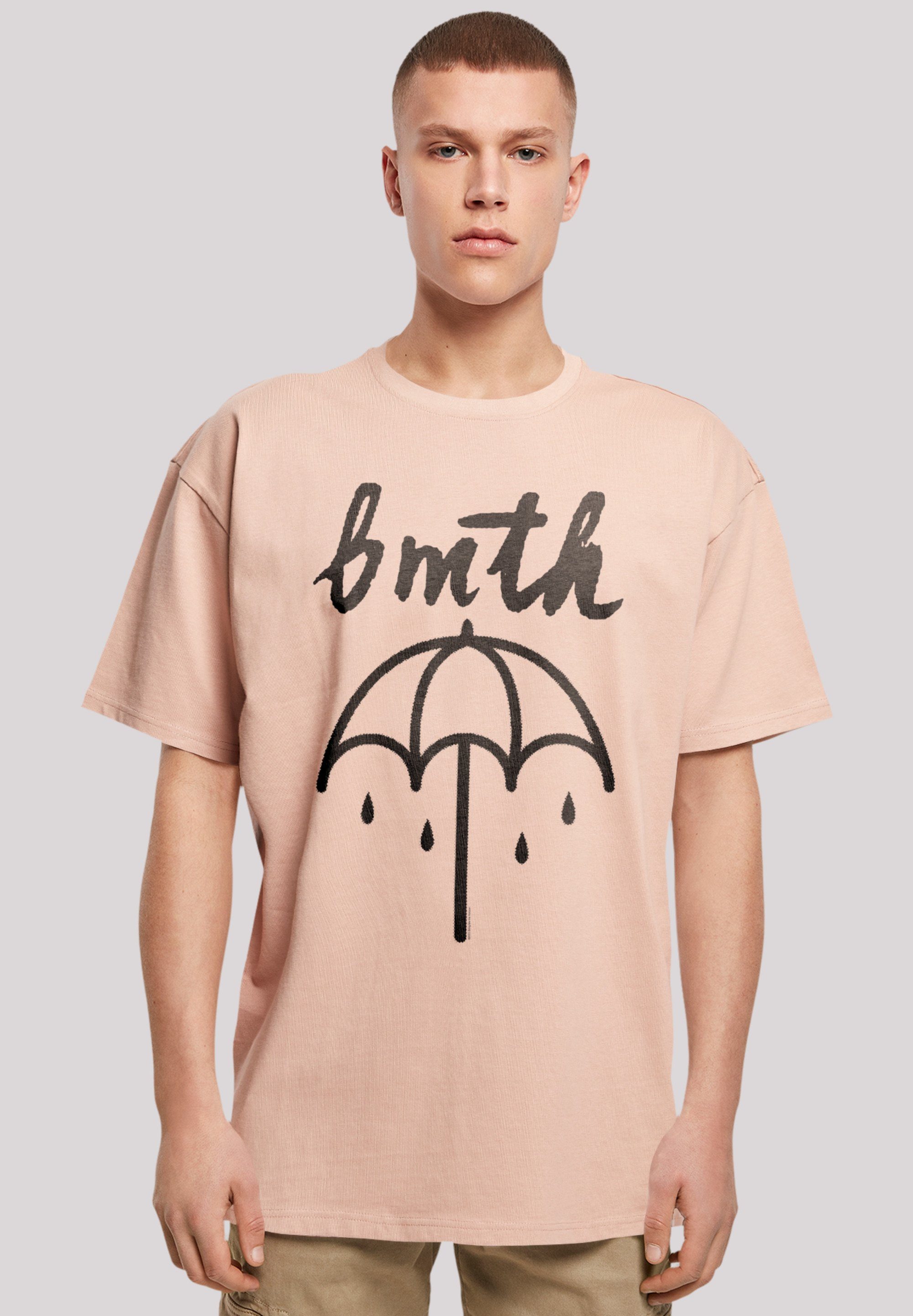 F4NT4STIC T-Shirt BMTH Metal Band Umbrella Premium Qualität, Rock-Musik, Band amber