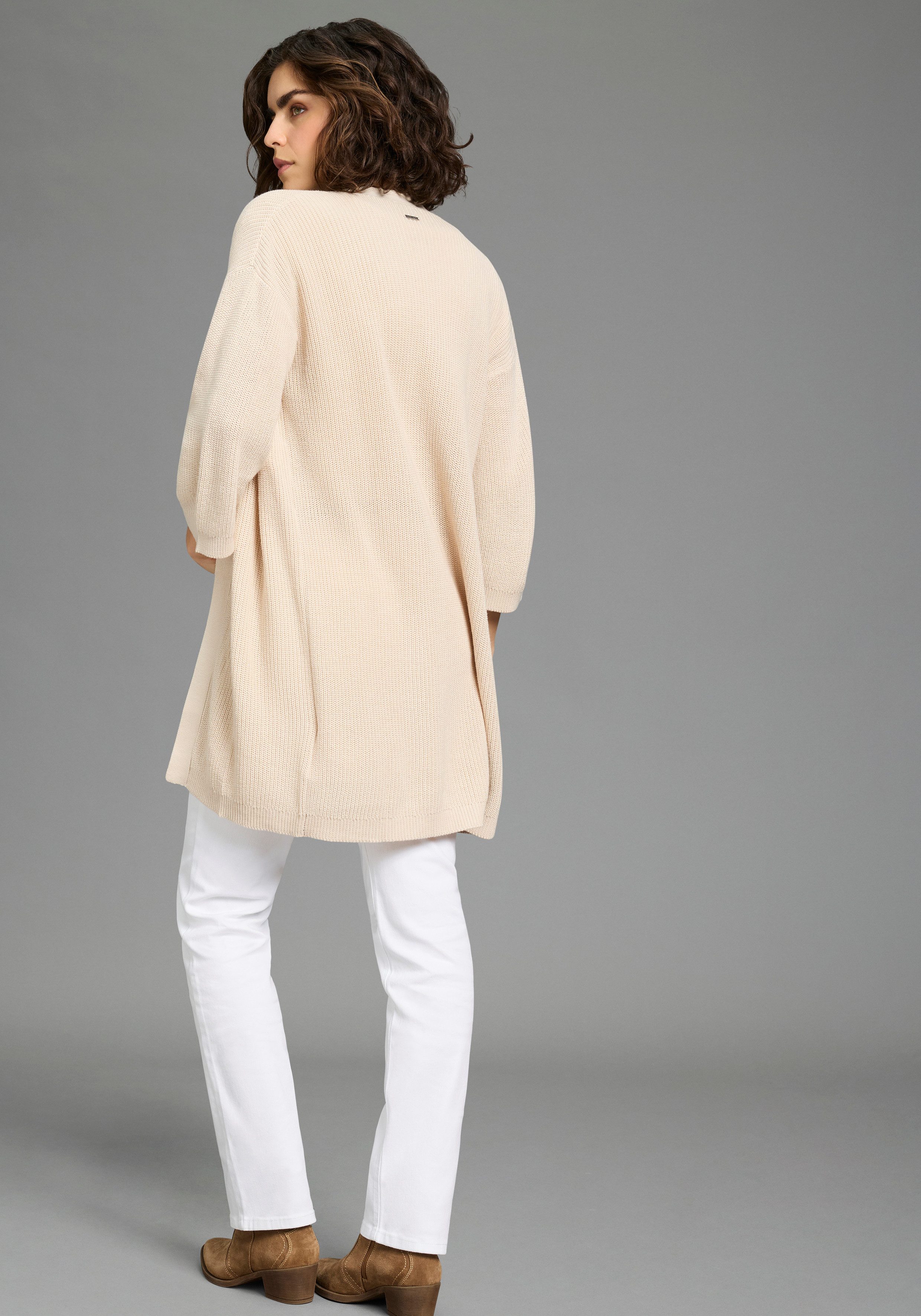 Laura Scott Strickjacke mit lässigem Schnitt und 3/4 Ärmel günstig online kaufen