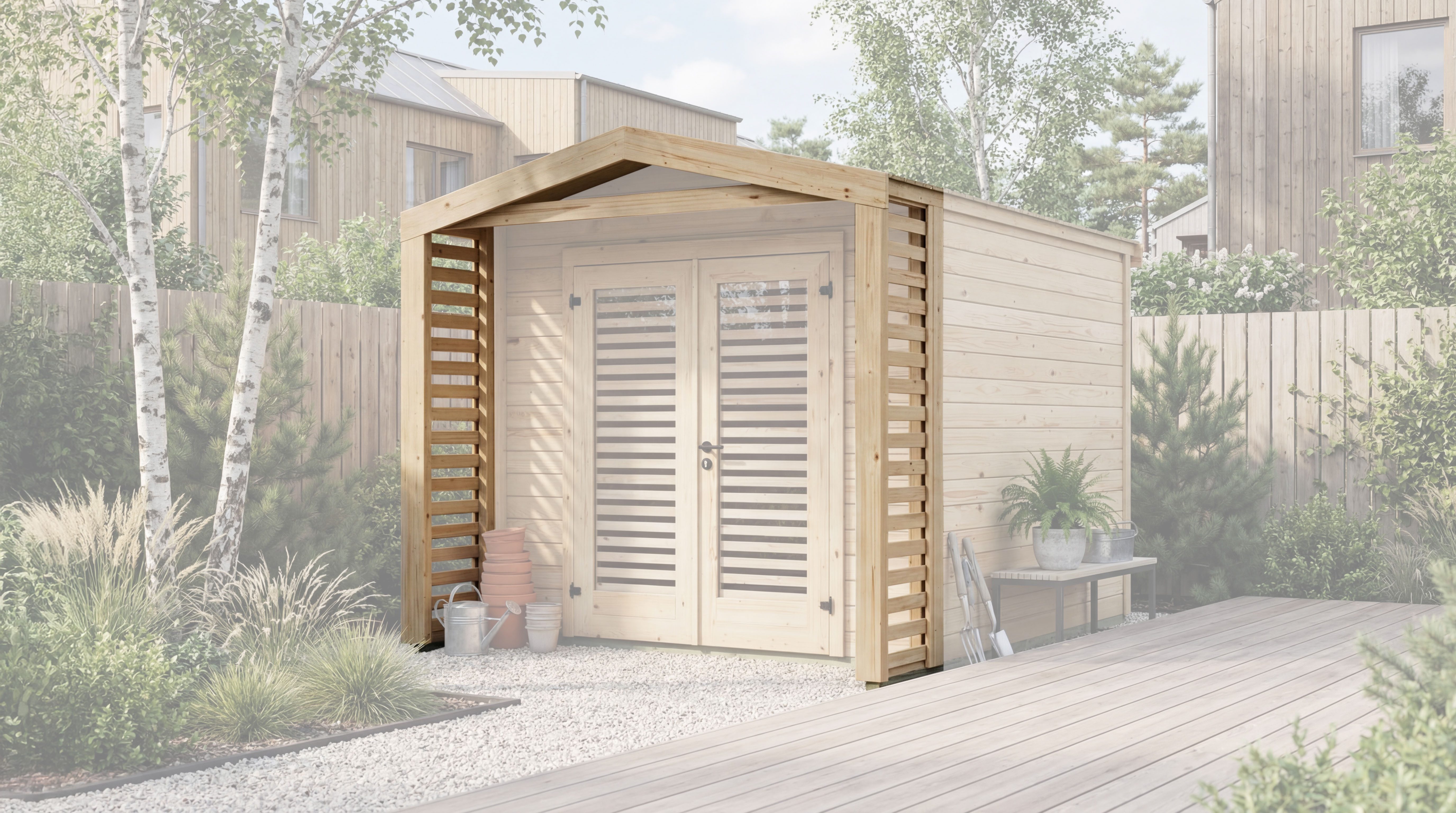 weka Gartenhaus-Anbaudach optionale Erweiterung für Gartenhaus Killarney, BxT: 308x56 cm