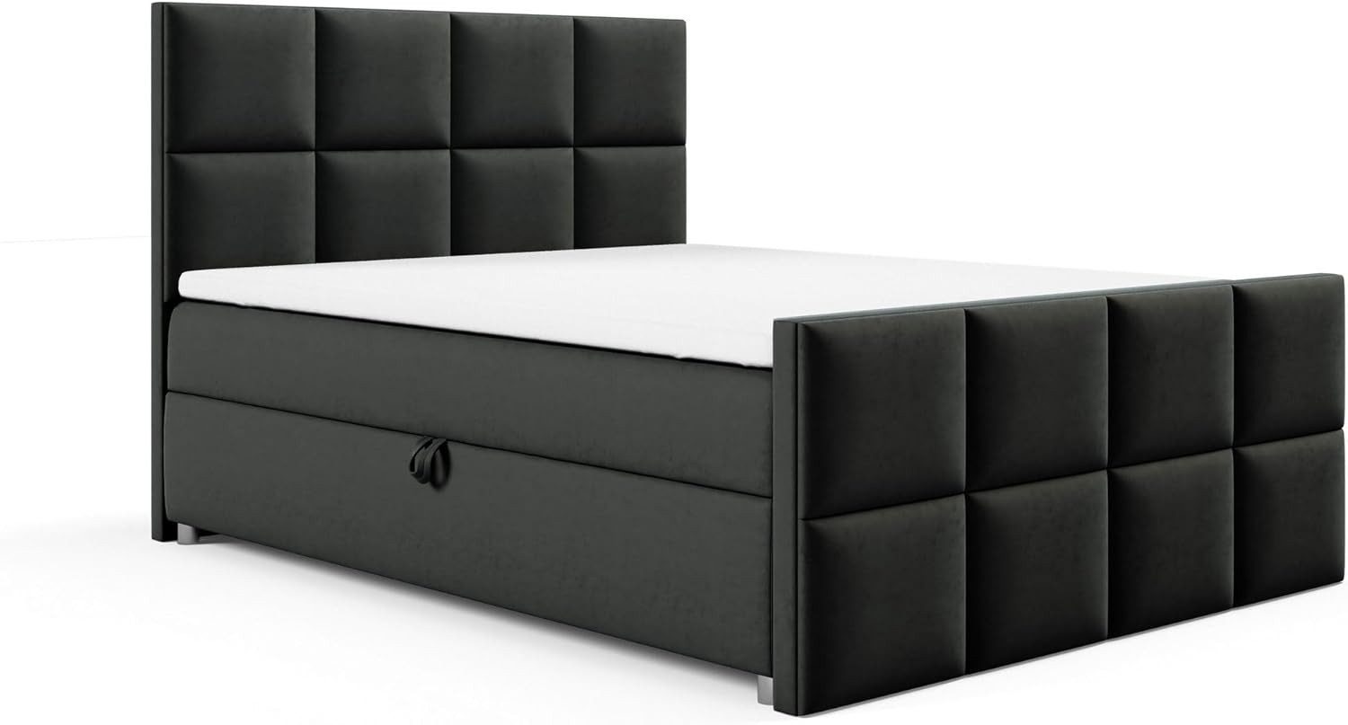 Best for Home Boxspringbett Trinity K-1 LUX – Modern Boxspringbett mit Stauraum & Komfort (140x200 160x200 180x200 200x200 cm), Verschiedene Liefermöglichkeiten, TOP Preis-Leistungs-Verhältnis