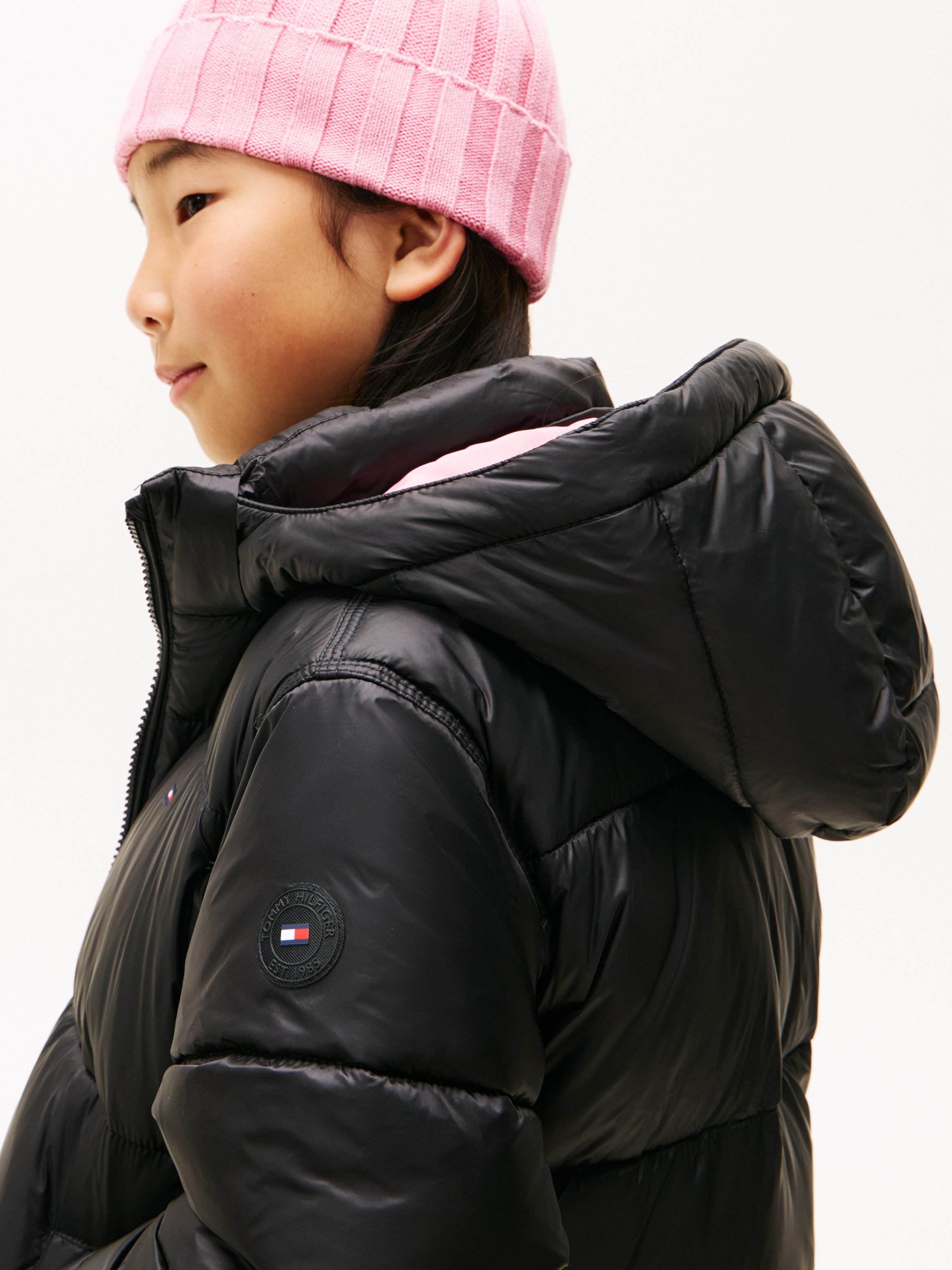 Tommy Hilfiger Steppjacke HOODED SHINY PUFFER JACKET Kinder bis 16 Jahre