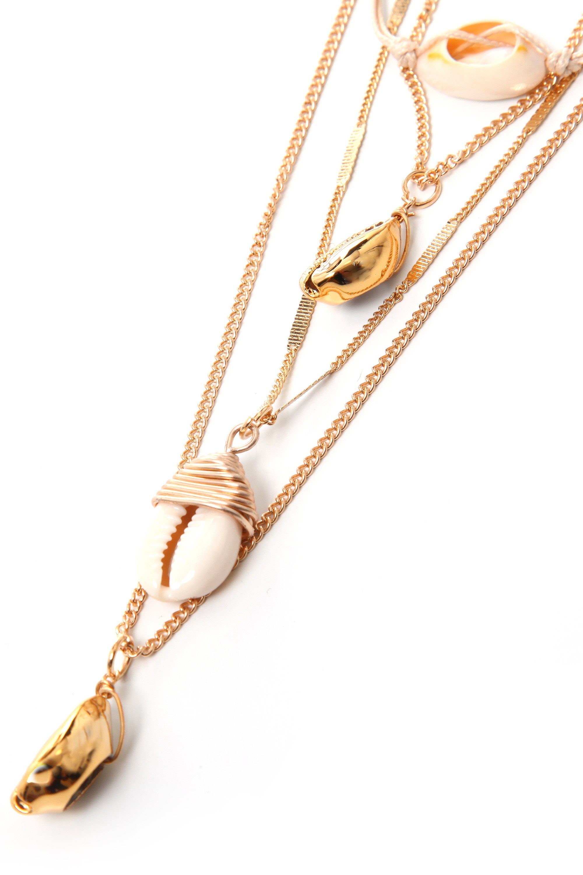 COLLEZIONE ALESSANDRO Ketten-Set Kira, goldfarbige Muscheln