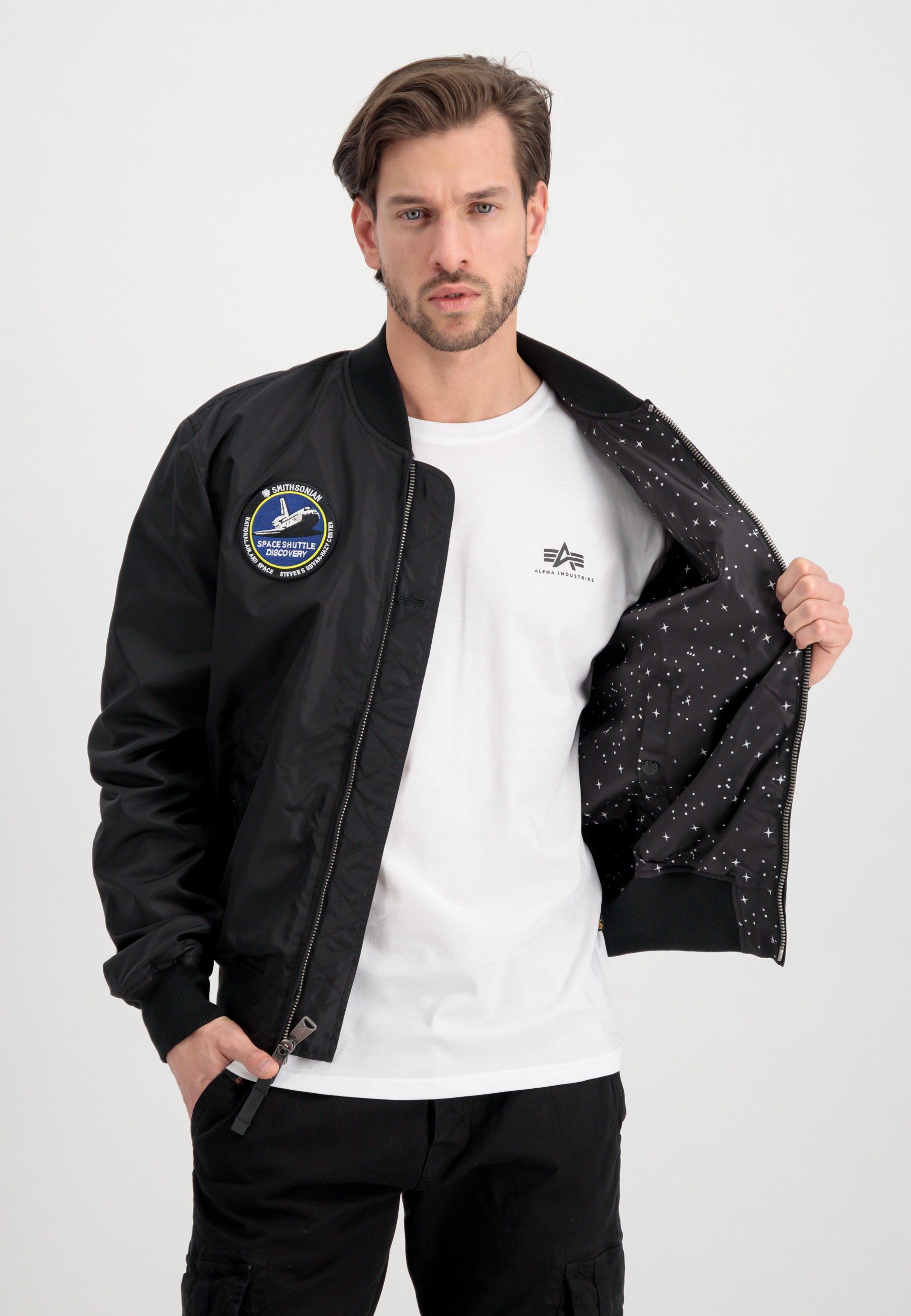 Alpha Flight & Bomberjacke Jackets black - Industries Bomber Industries Men Alpha