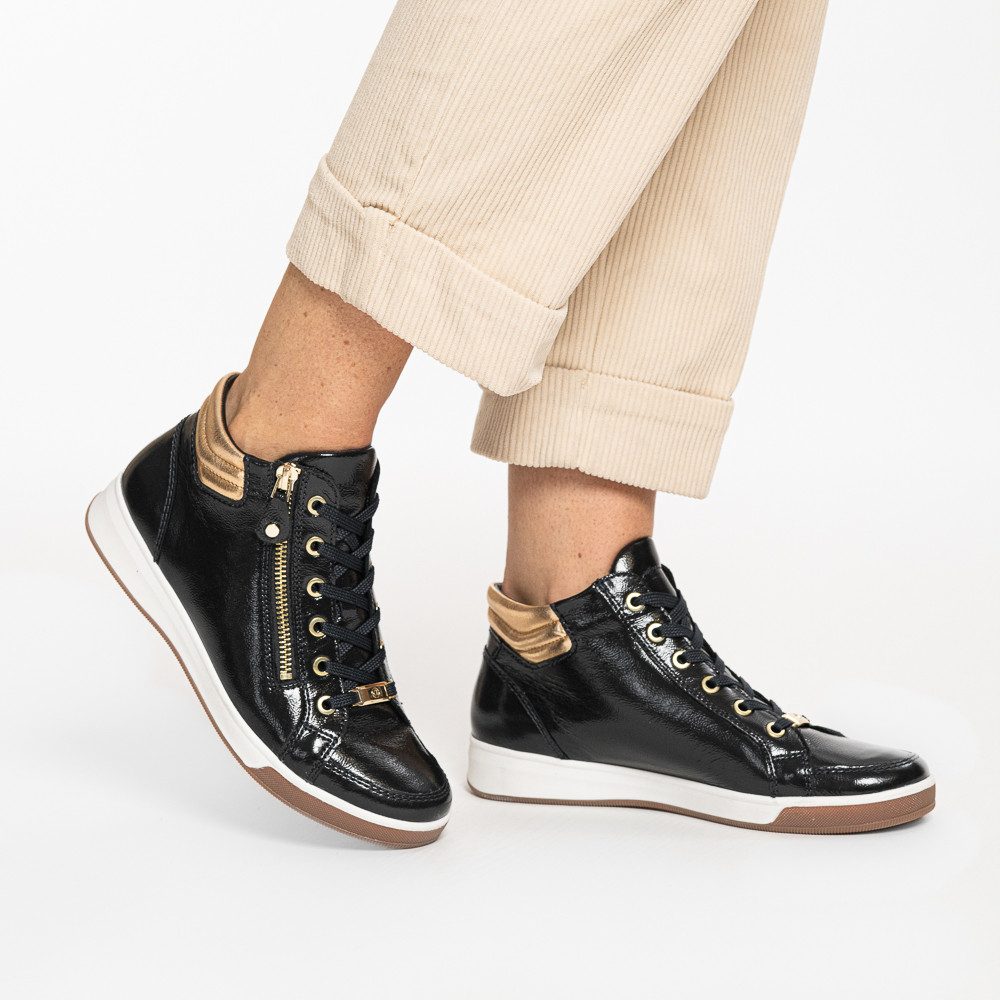 Ara ROM Sneakerboots Hightop Sneaker, Schnürboots mit Kontrastbesätze