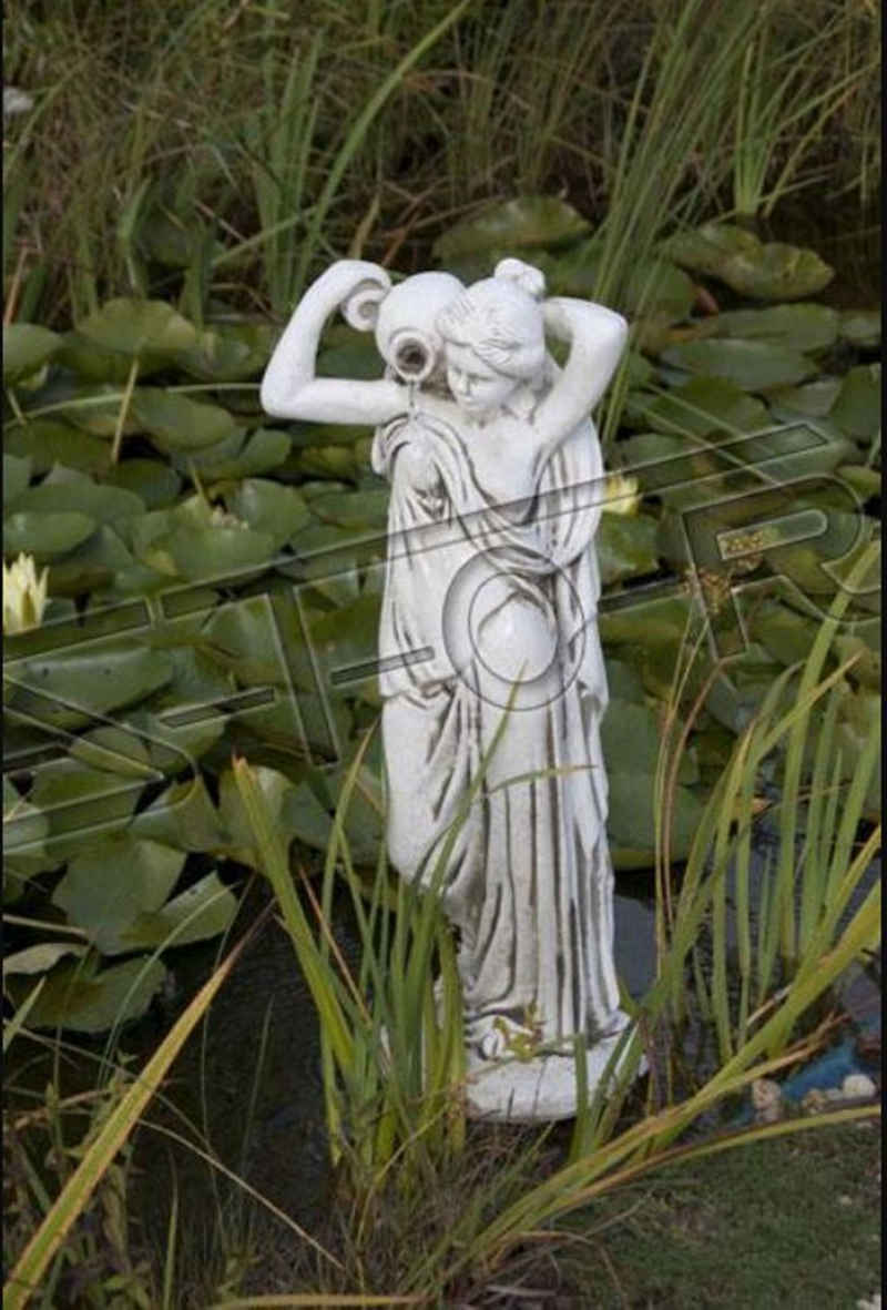 JVmoebel Skulptur »Gartenfigur "Frau Fontaine" 76cm Teichfigur Menschen Steinguss Gartendeko 101054«