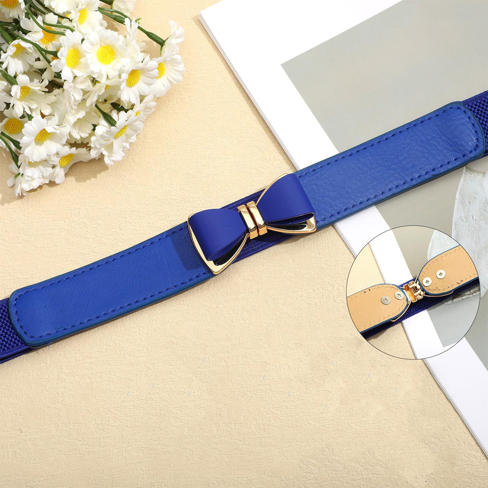 Coonoor Taillengürtel Einfarbiges Klassisches Elastischer Gürtel mit Schlei günstig online kaufen