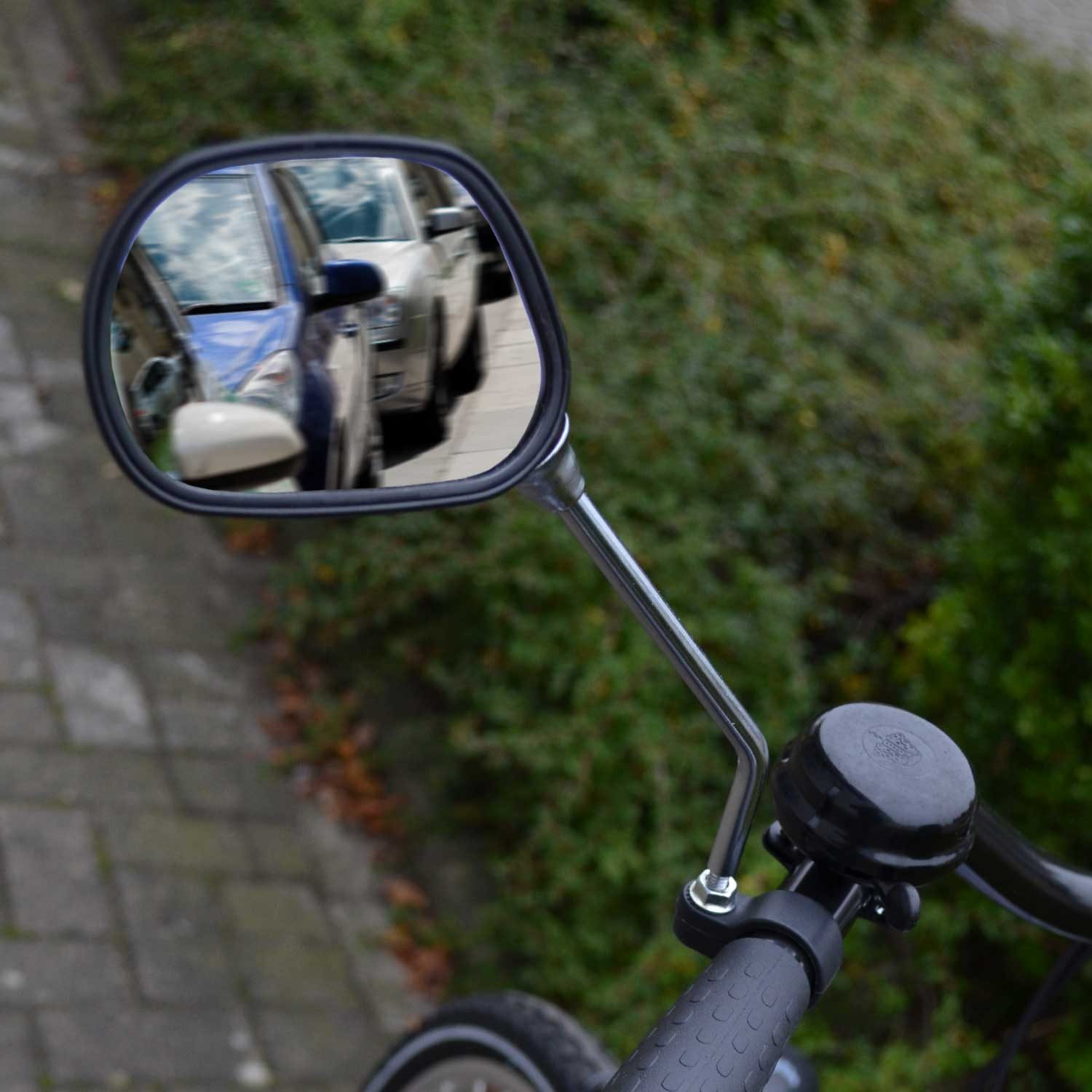 Filmer Fahrradspiegel 2x Set Fahrradspiegel Rückspiegel Fahrrad (Set, 2-St., 2x Spiegel), Lenker Fahrradlenker Paar Rechts + Links Reflektor E-Bike MTB City