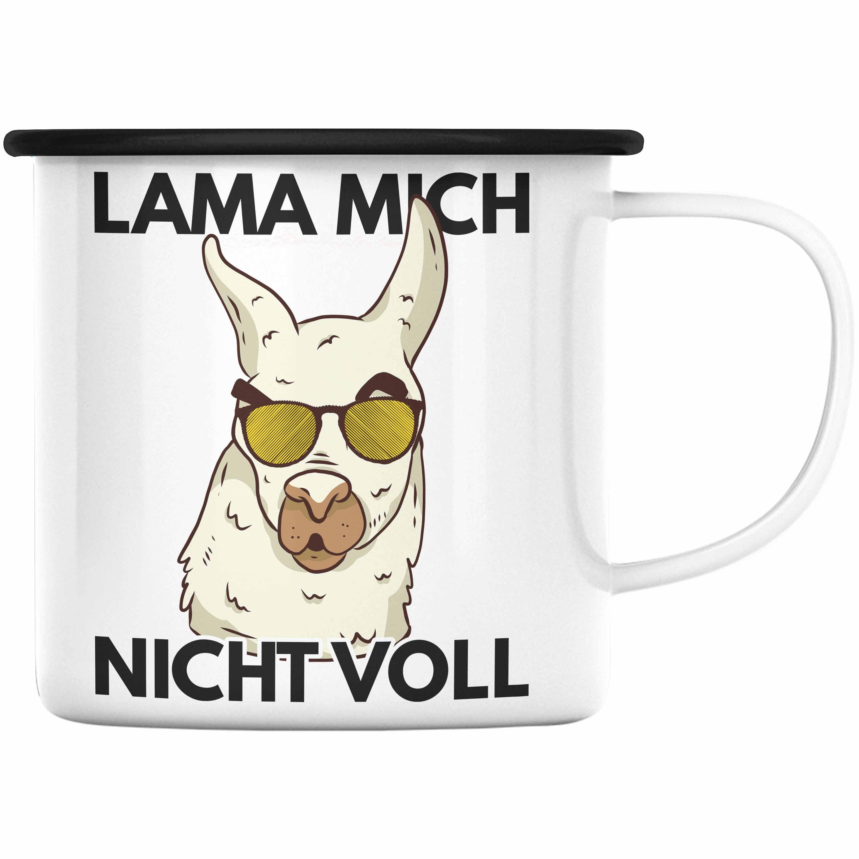 Nicht Lama-Liebhaber Schwarz Llama Alpaka Emaille Voll Geschenk Trendation Tasse Mich Thermotasse - Geschenkidee Frauen Trendation