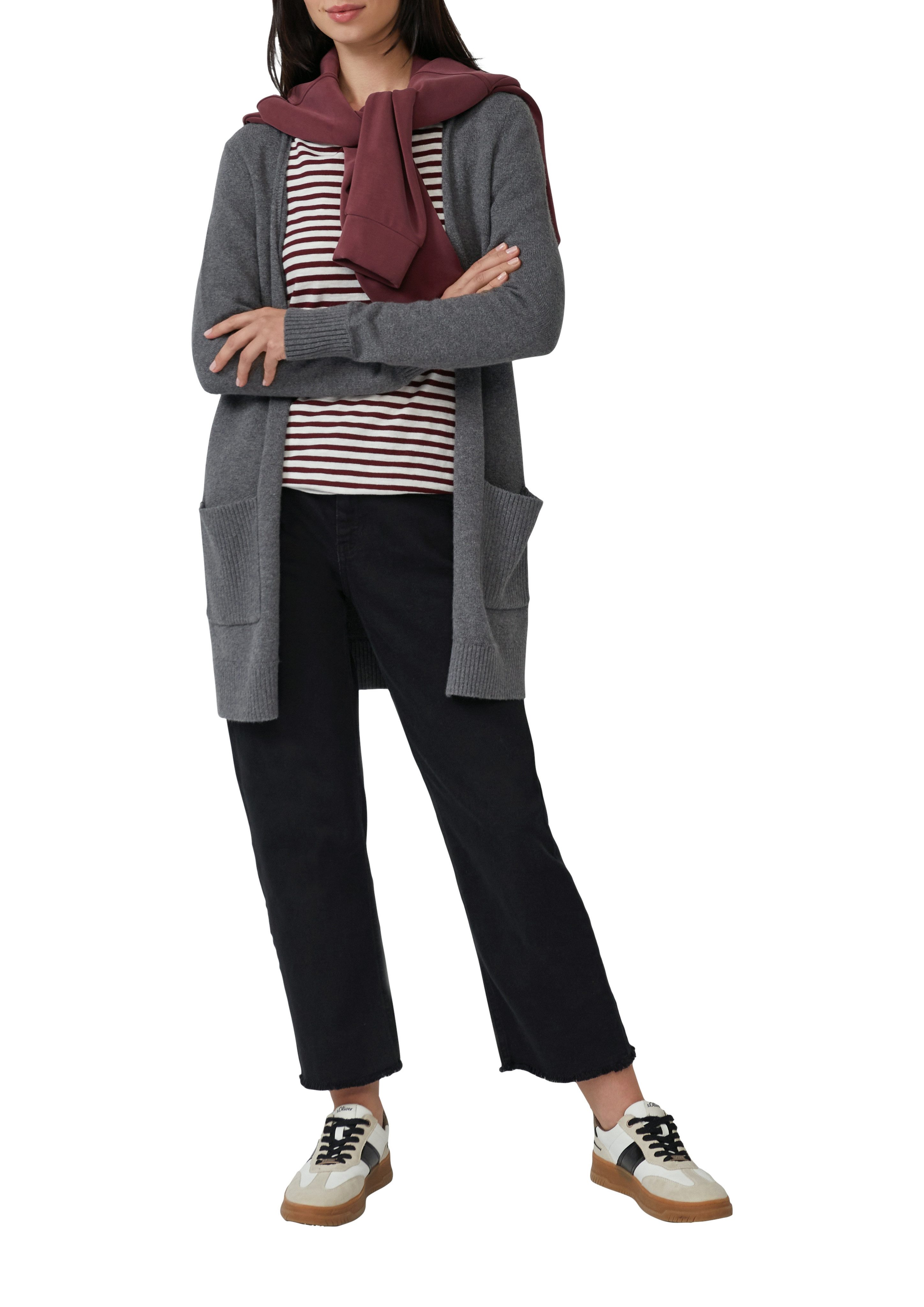 s.Oliver Strickjacke mit aufgesetzten Taschen günstig online kaufen