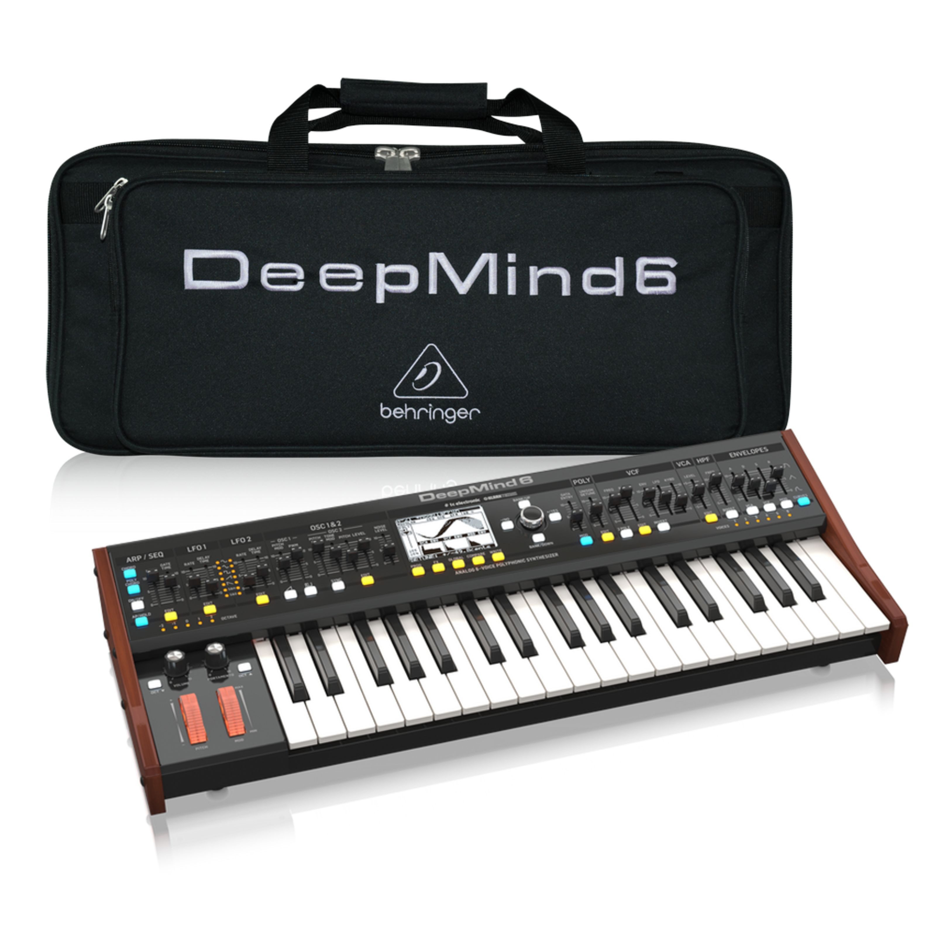 Behringer Synthesizer (Synthesizer, Analog Synthesizer), DeepMind 6 + Bag - Synthesizer-Set