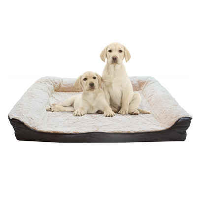 the pets smile Tierbett Plüsch Hundebett, Kissenmatte für Hunde, waschbar, weiche Polsterung