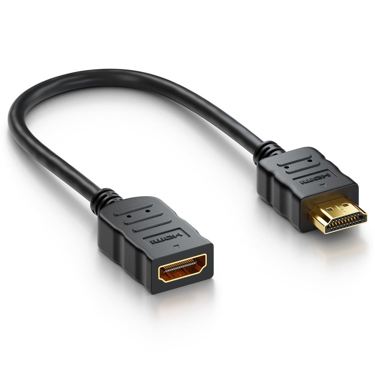 deleyCON deleyCON HDMI Portsaver HDMI Buchse auf HDMI Stecker Audio Video HDMI-Kabel