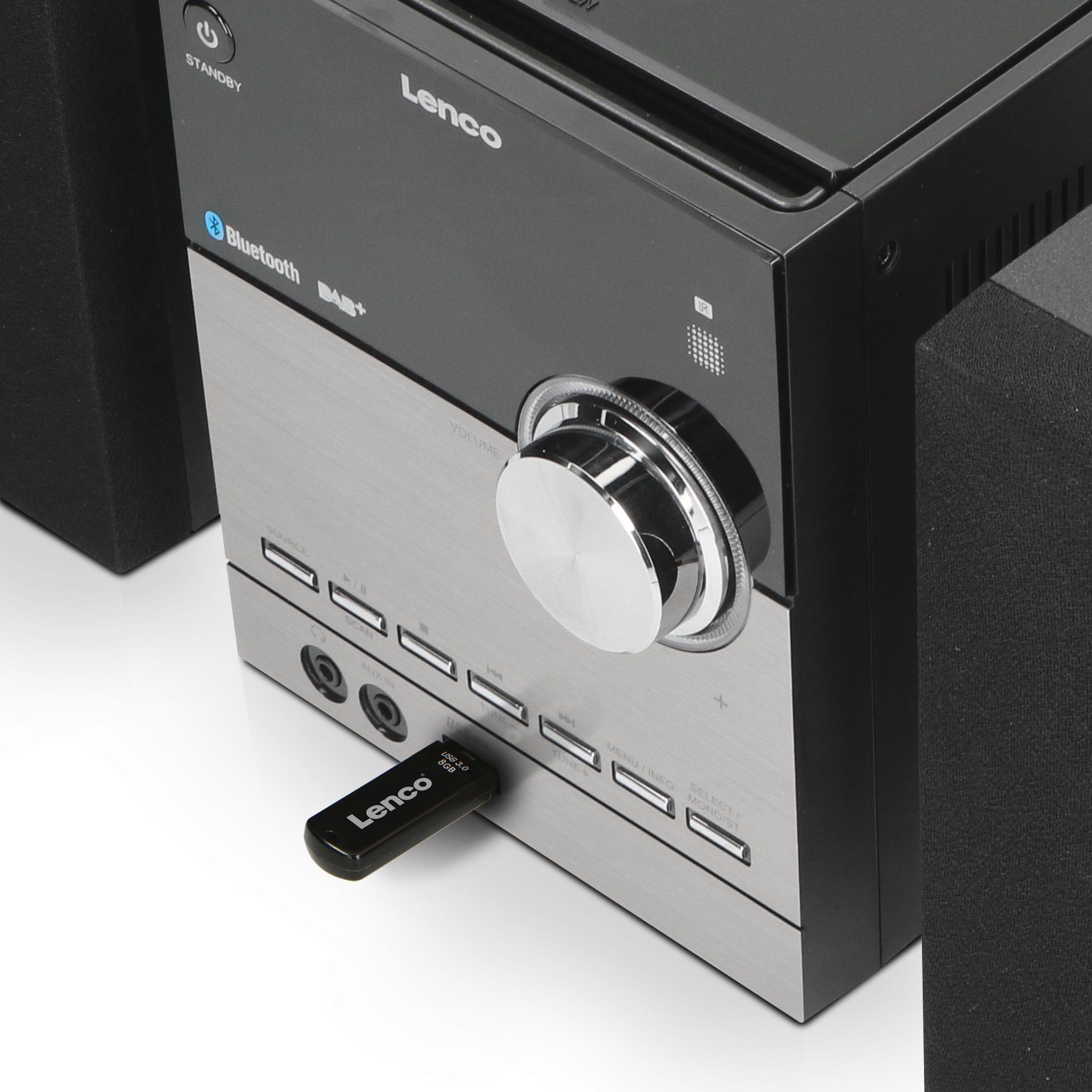 MC-150 mit (Digitalradio 10 FM, Microanlage USB (DAB), Micro Stereoanlage DAB+, CD, BT, W) Lenco