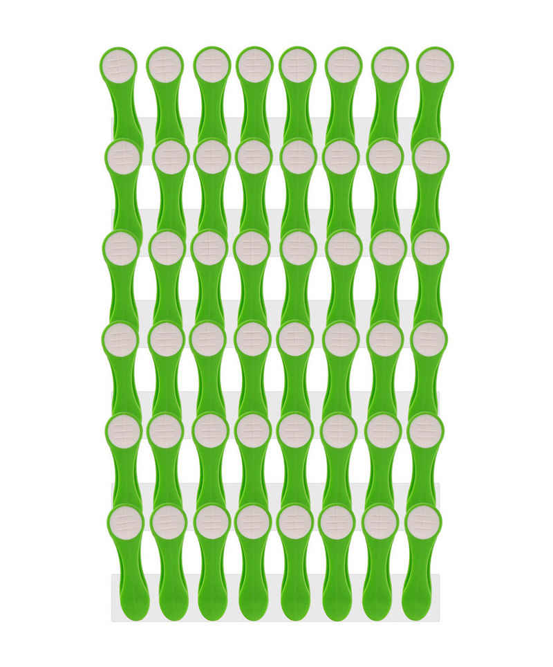trendfinding Wäscheklammern 48 Wäscheklammern mit Edelstahlfedern und Softgrip Grün-Weiß, Mit neuester Klammertechnik für empfindliche Wäsche